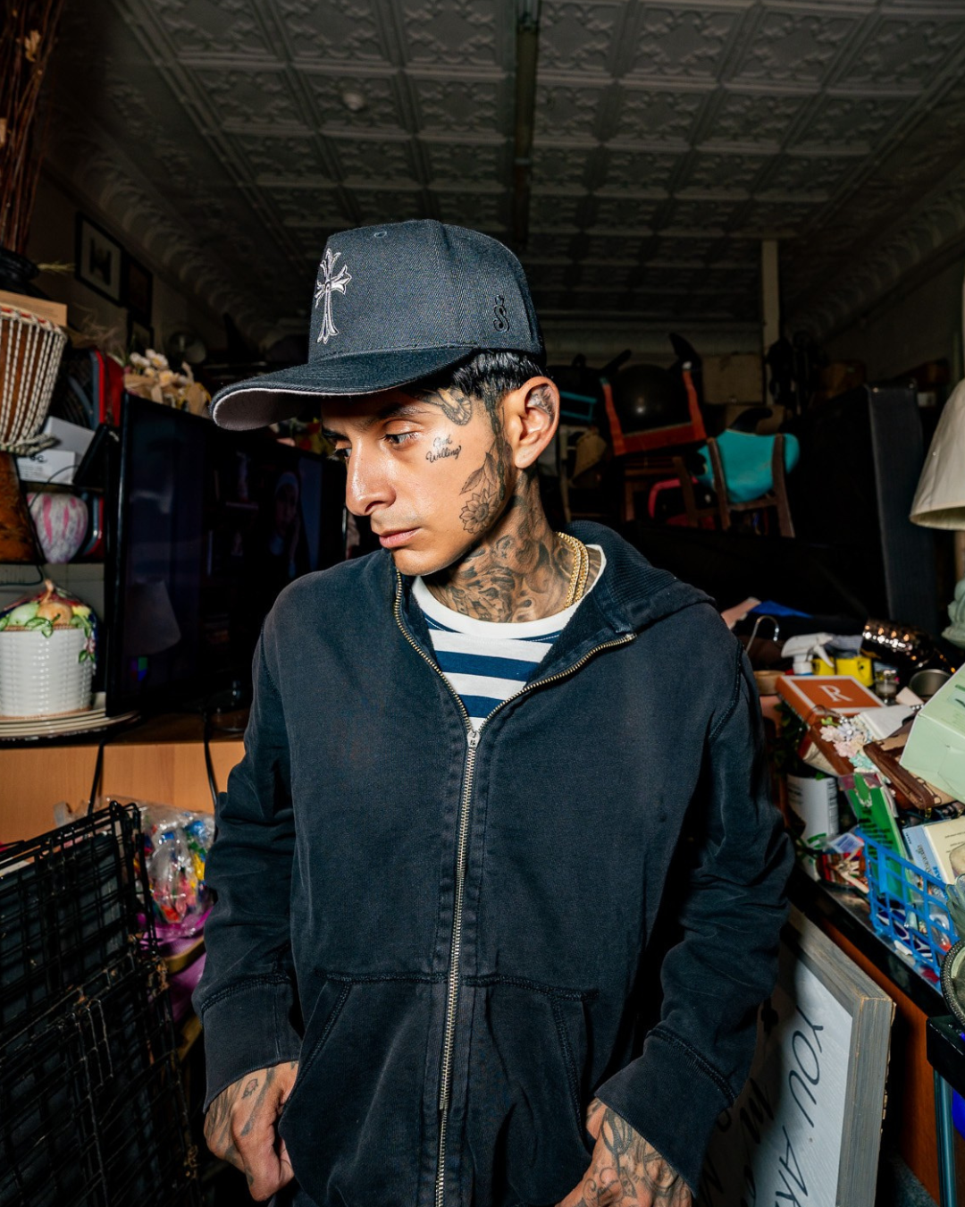 Chrome Hearts Inspired Baseball 5 Panel Adjustable Hat Cross Edgy Gothic