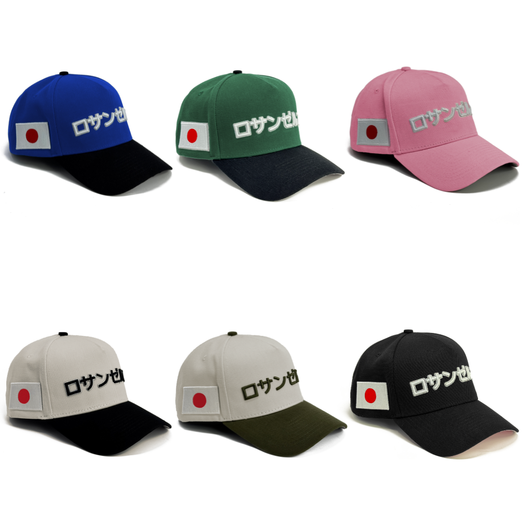 Souf Crowns "Los Angeles" Japanese Katakana 5 Panel Baseball Cap