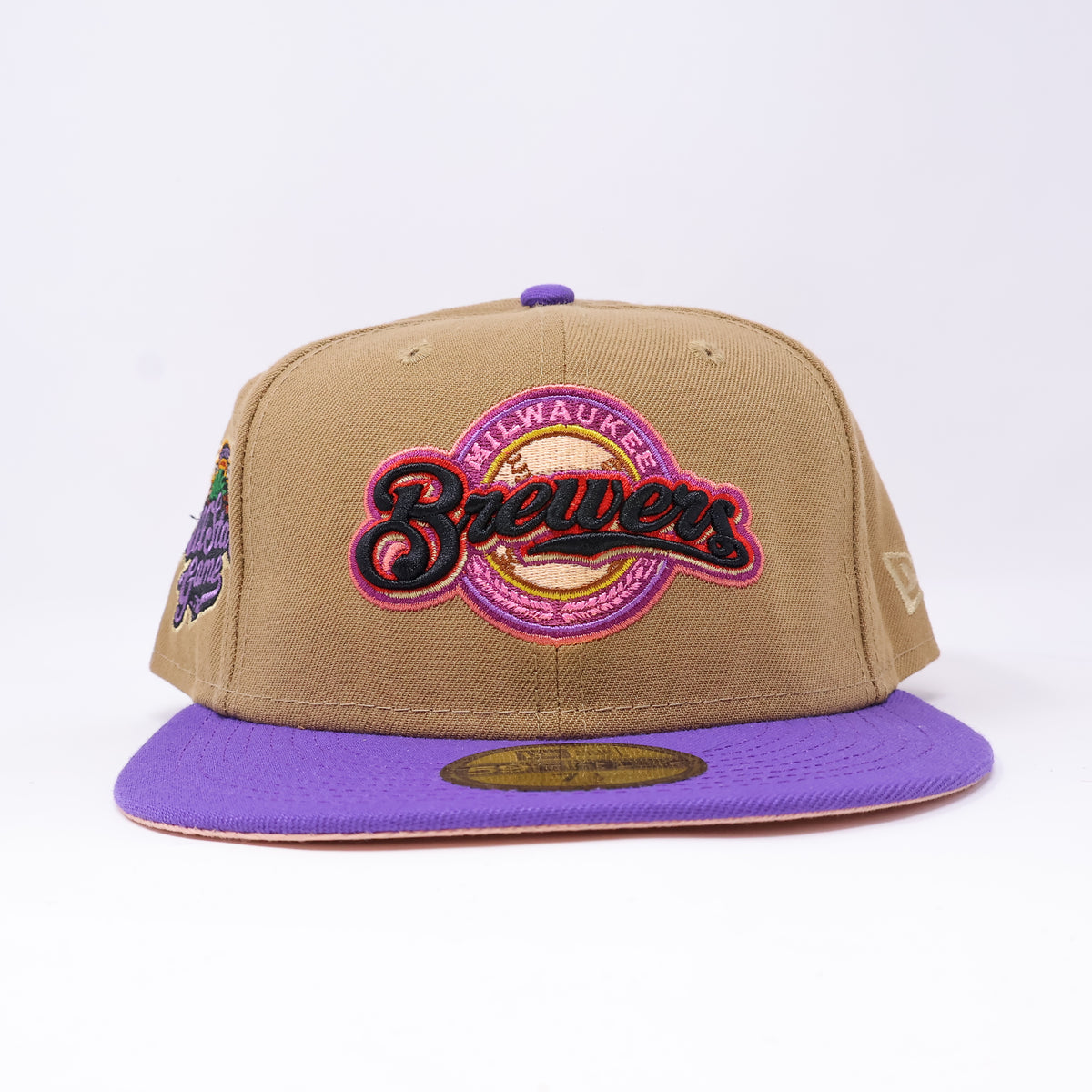 NWT 1/2 Tan Milwaukee Brewers All Star Game 59FIFTY New Era Fitted Hat Cap