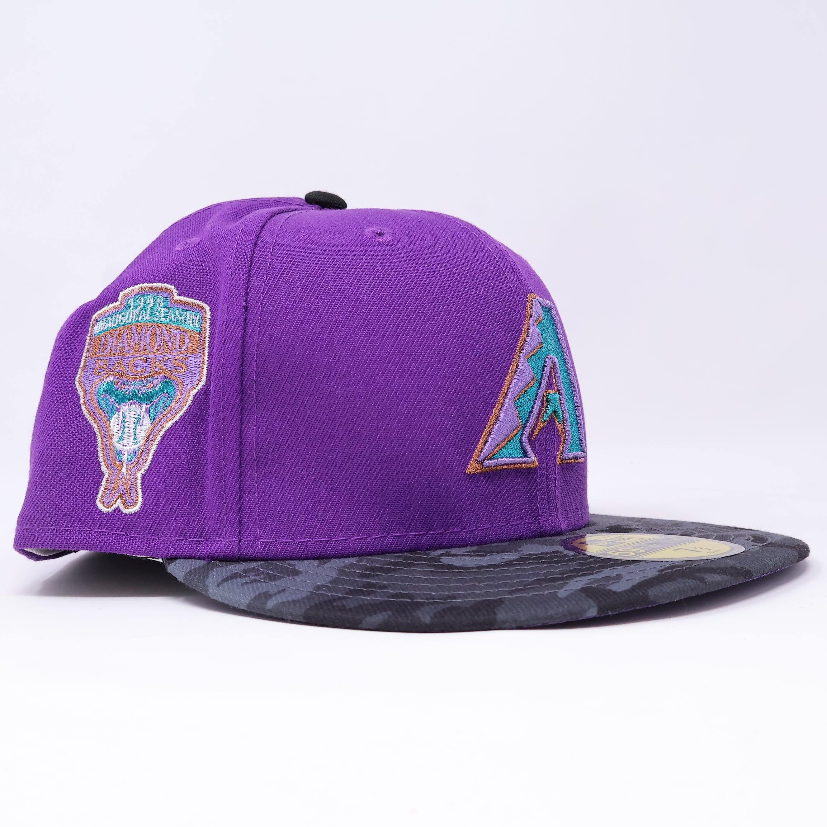 NWT 1/2 Purple Arizona Diamondbacks 1998 Inaugural 59FIFTY New Era Fitted Hat Cap