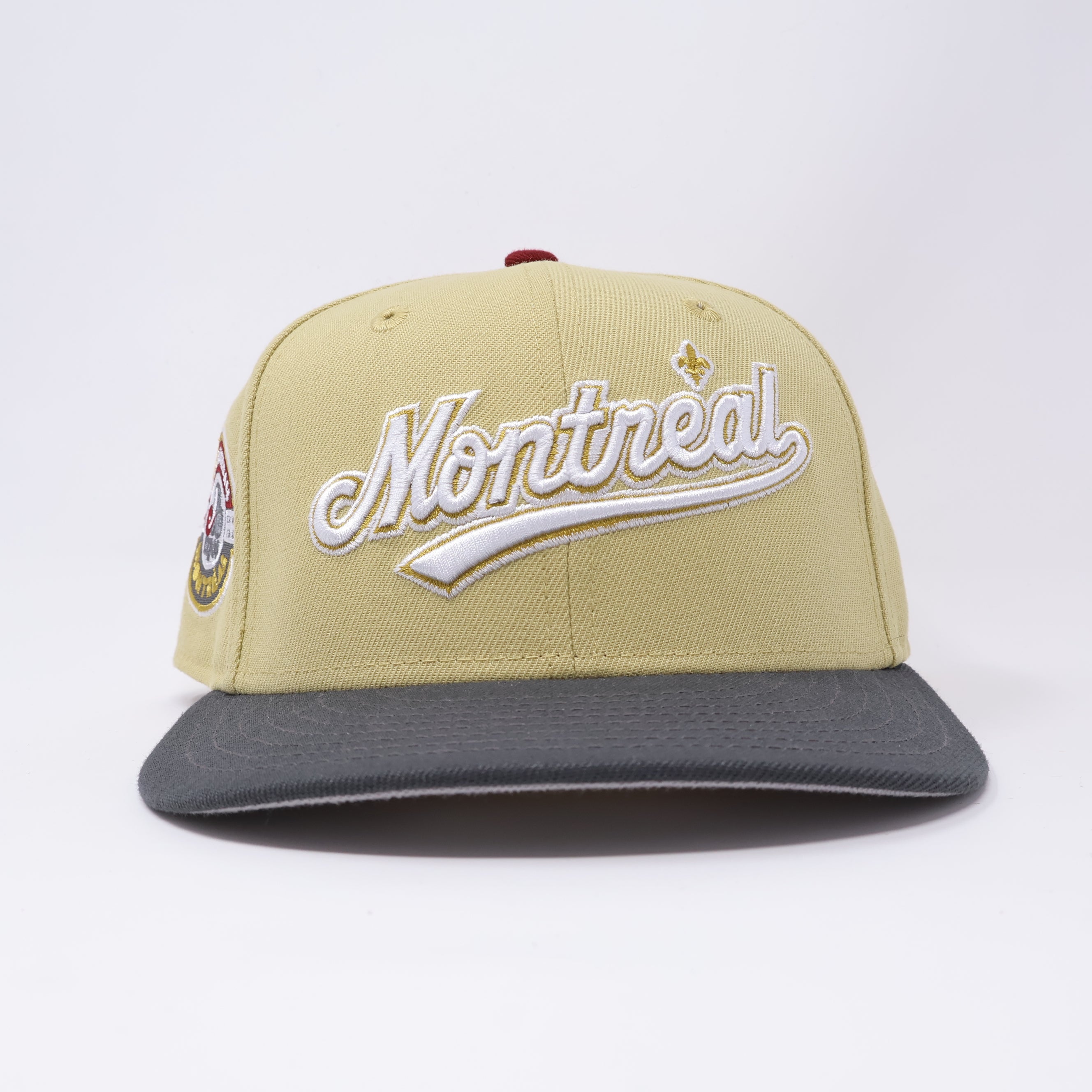 USED 1/8 Khaki Montreal Expos Club Baseball 59fifty New Era Fitted Hat Cap