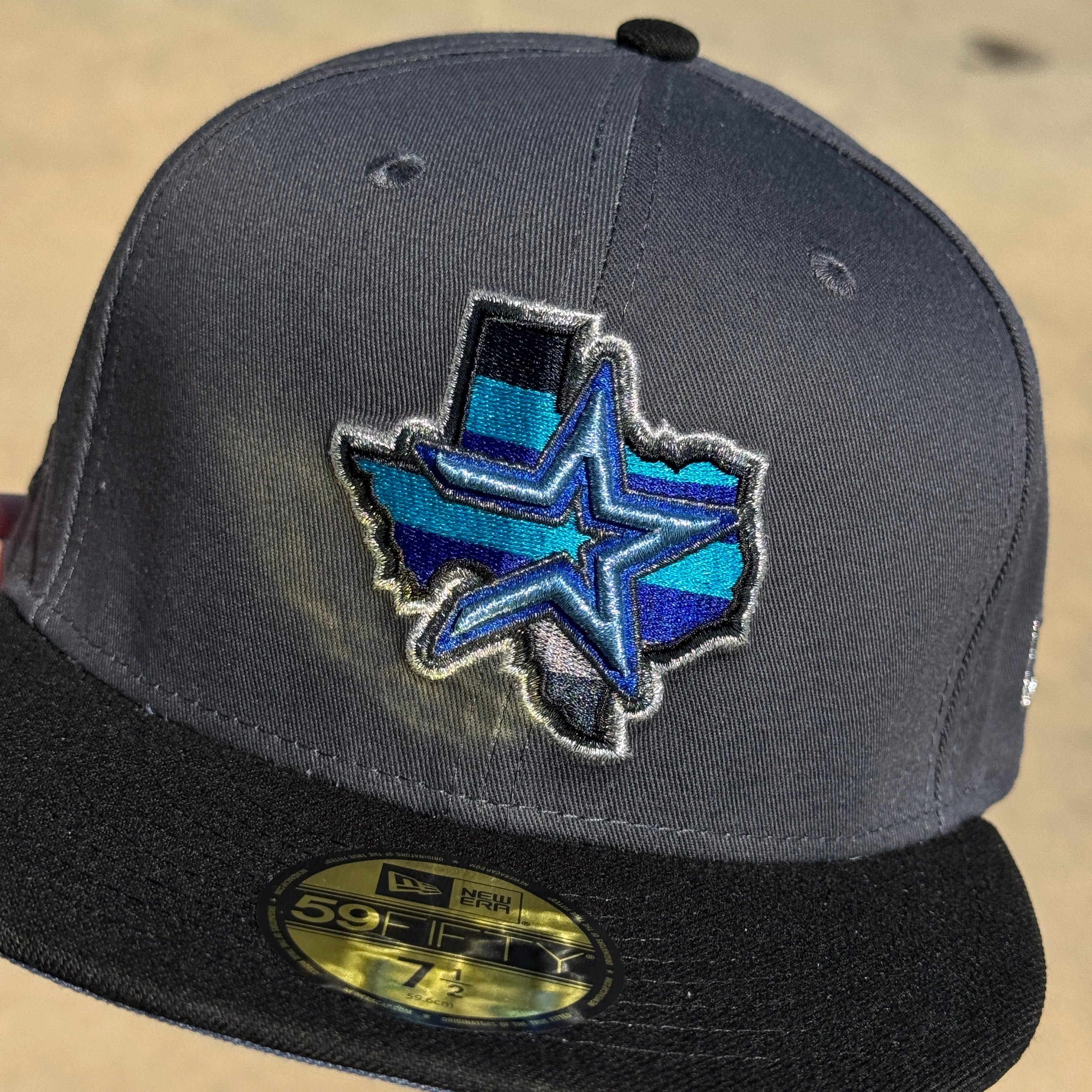 NWT 1/2 Gray Houston Astros 45th Anniversary 59fifty New Era Fitted Hat Cap