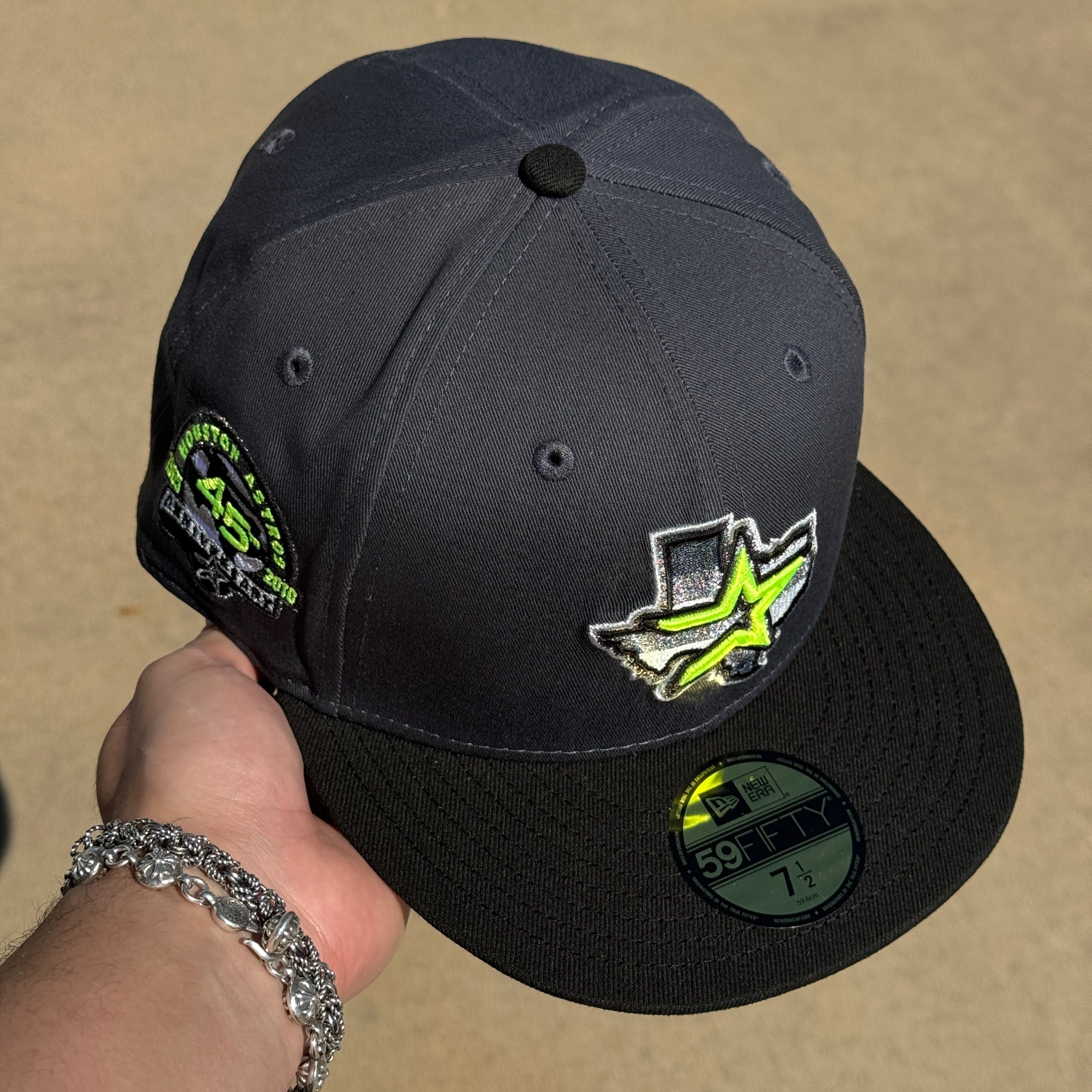 NWT 1/2 Gray Houston Astros 45th Anniversary 59fifty New Era Fitted Hat Cap