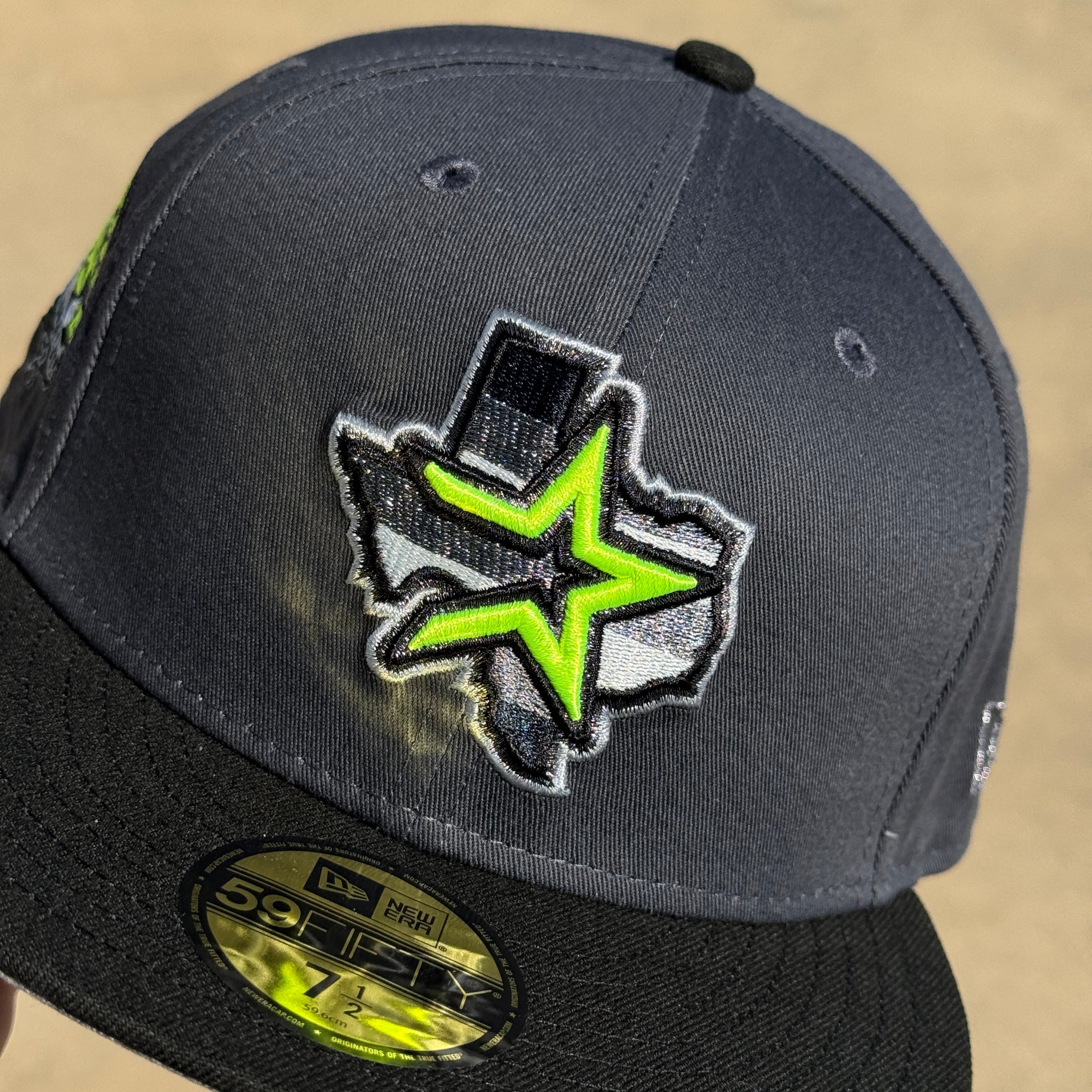 NWT 1/2 Gray Houston Astros 45th Anniversary 59fifty New Era Fitted Hat Cap
