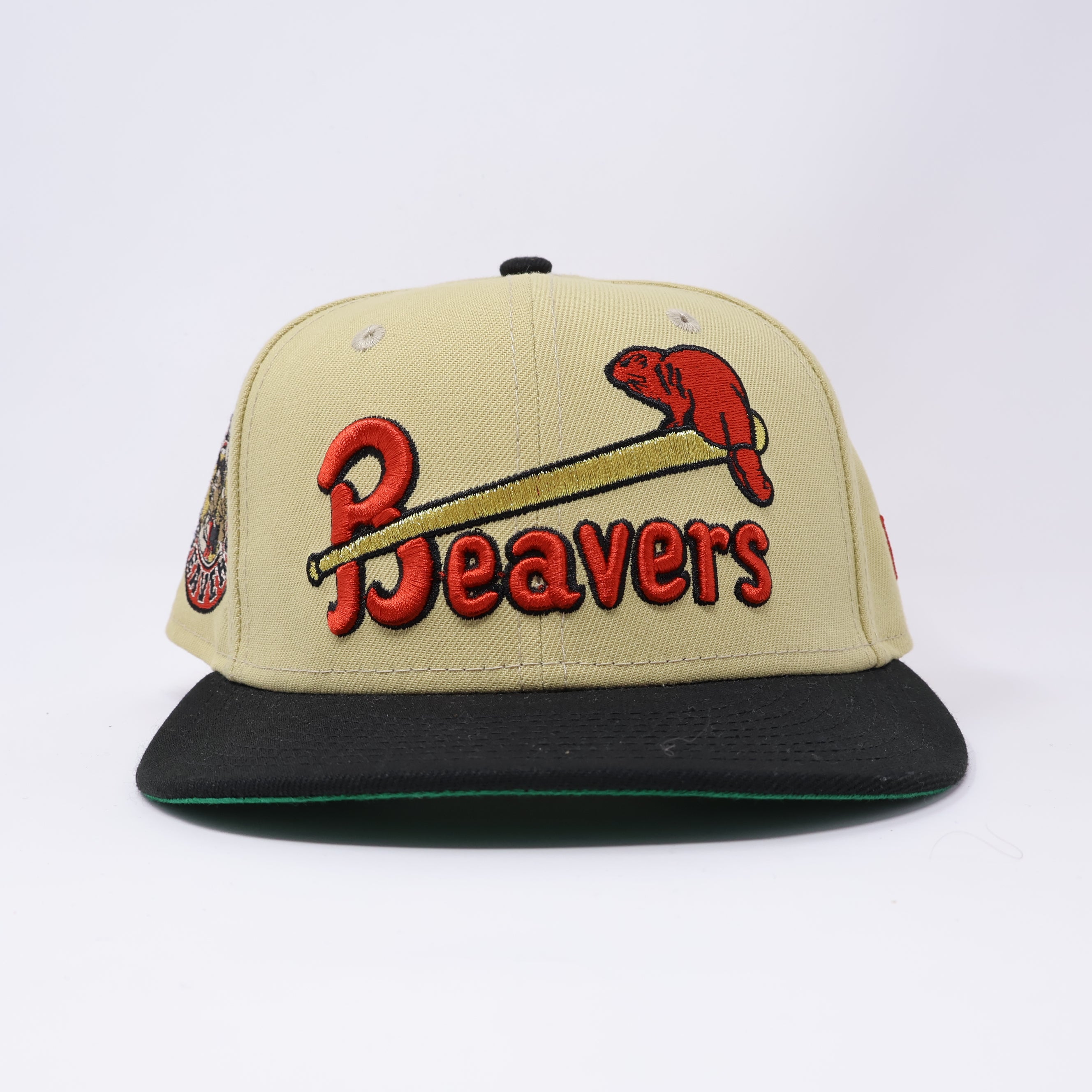 USED 1/8 Khaki Portland Beavers Minor League 59fifty New Era Fitted Hat Cap