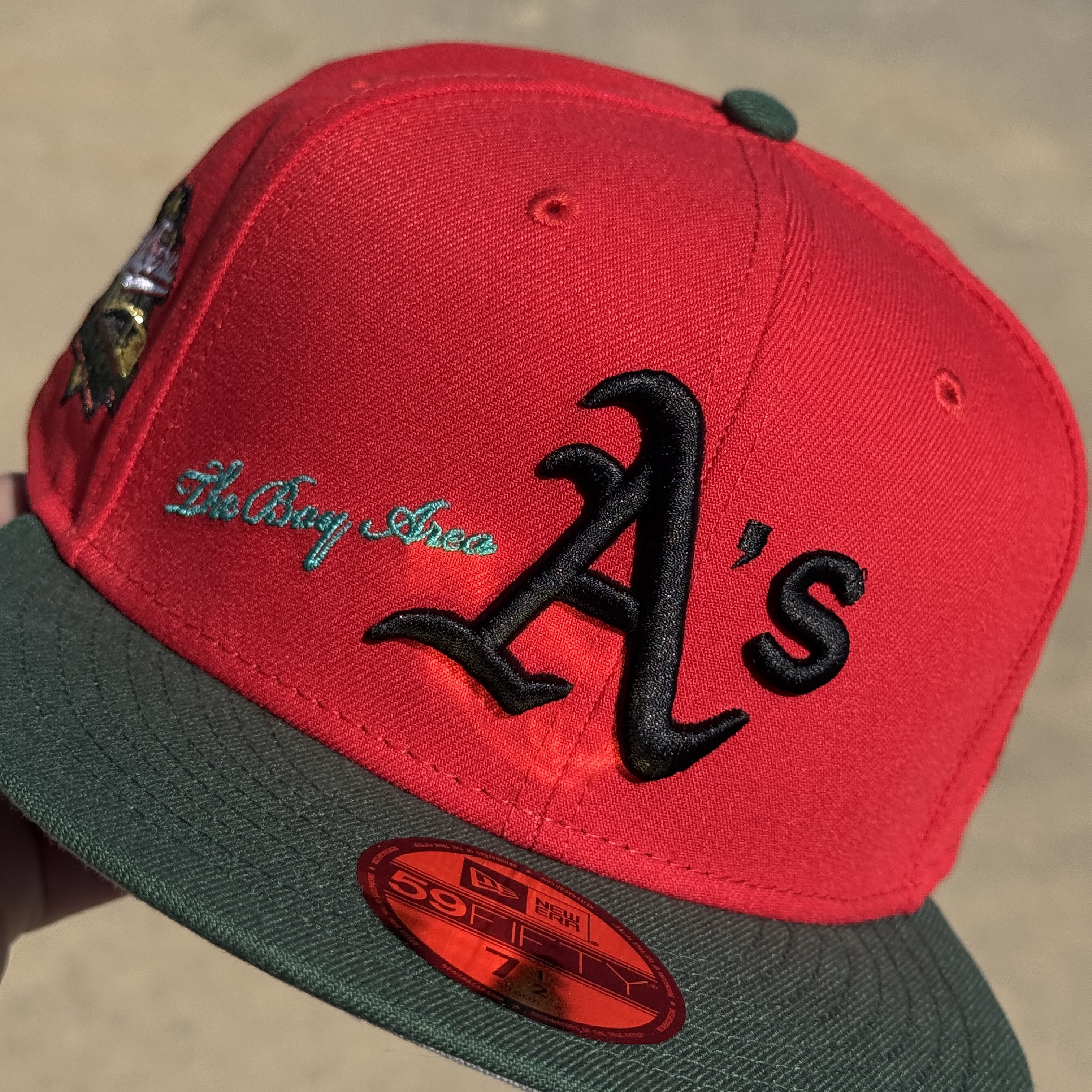 NWT 1/2 Red Oakland Athletics 1989 World Series 59fifty New Era Fitted Hat Cap