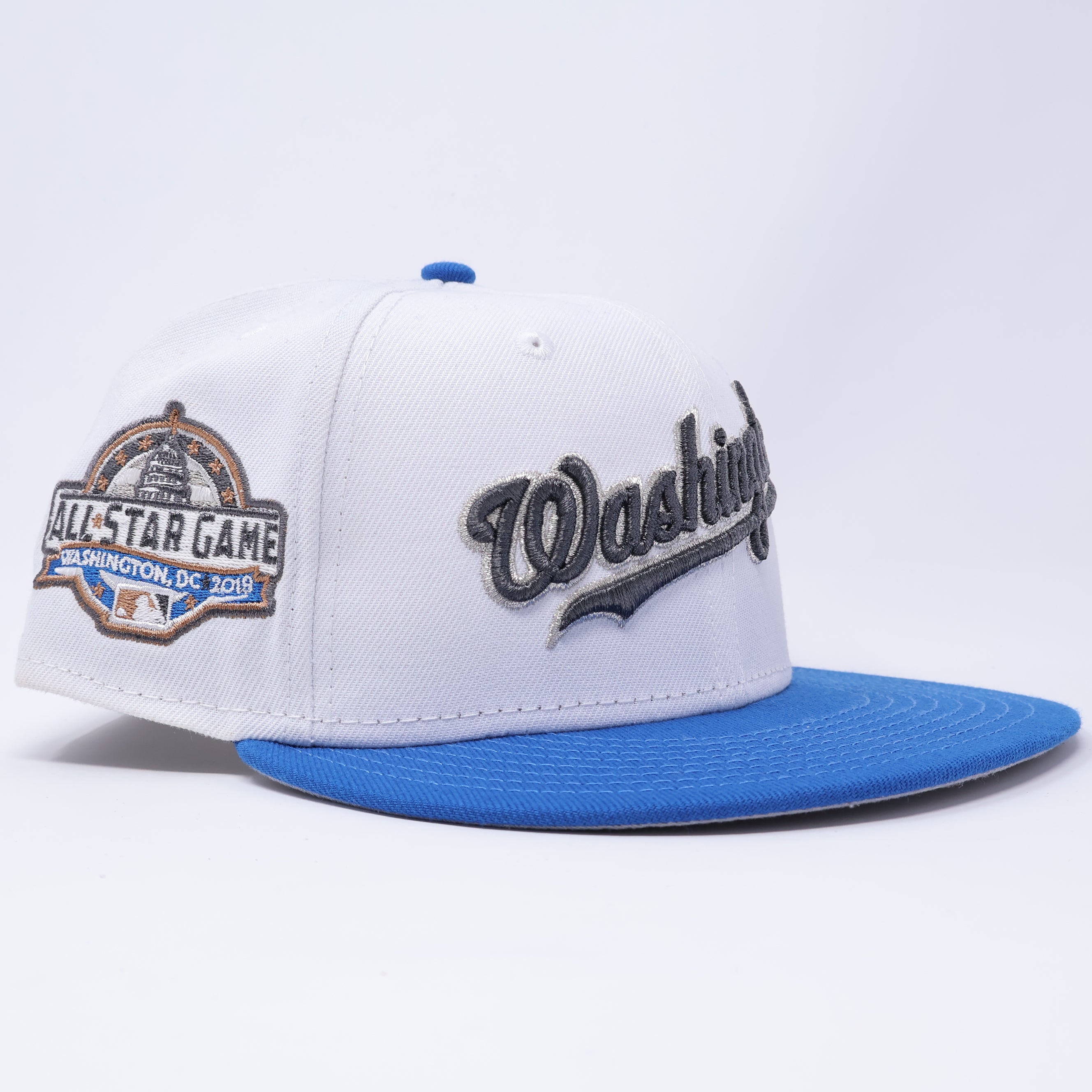 USED 1/8 White Washington Nationals All Star Game 59fifty New Era Fitted Hat Cap