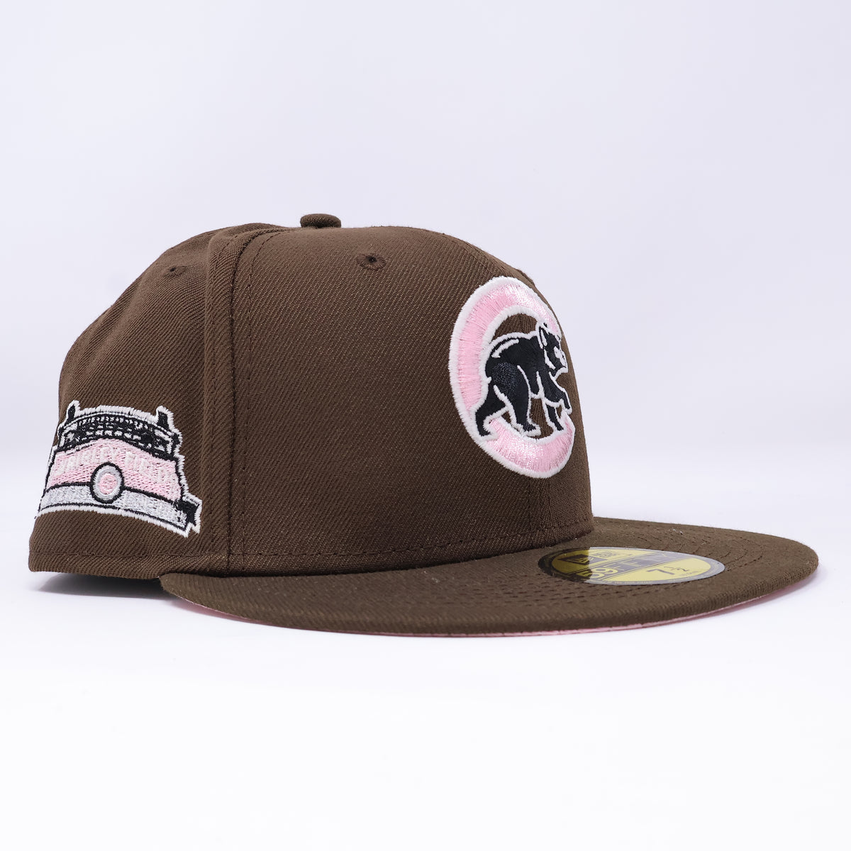 NWT 1/2 Brown Chicago Cubs Wrigleys Field 59FIFTY New Era Fitted Hat Cap