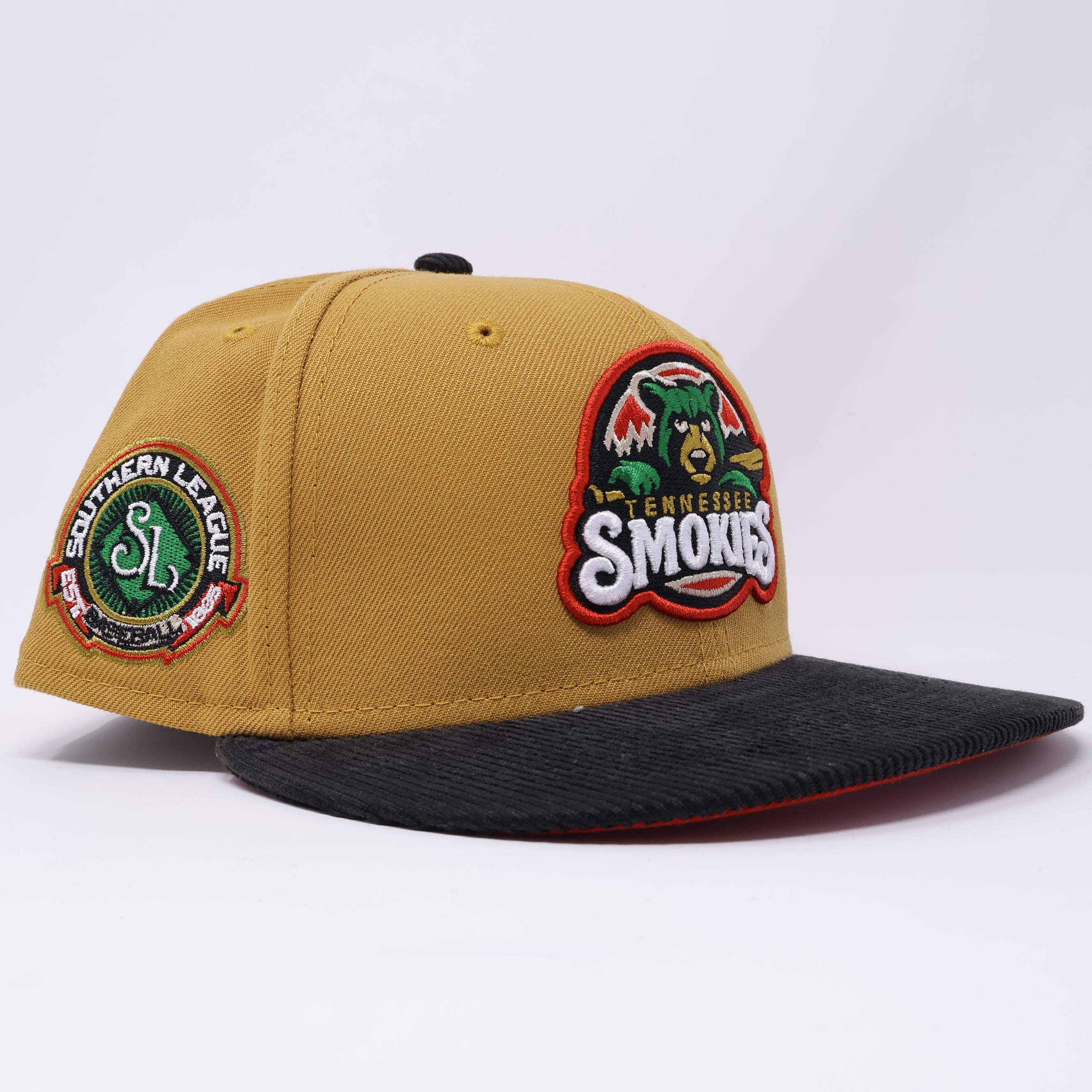 USED 1/8 Brown Tennessee Smokies Southern League 59fifty New Era Fitted Hat Cap