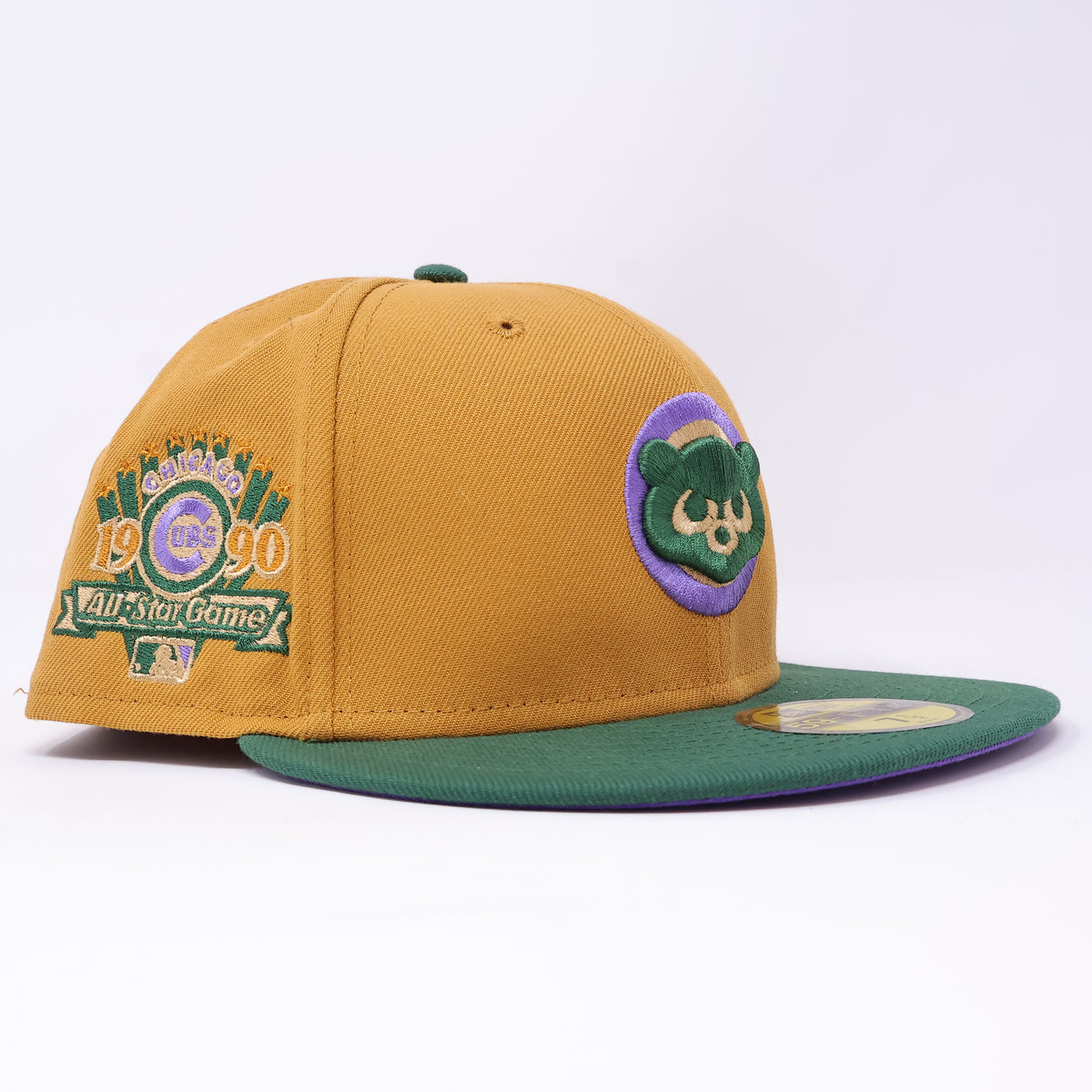 NWT 1/2 Brown Chicago Cubs 1990 All Star Game 59FIFTY New Era Fitted Hat Cap