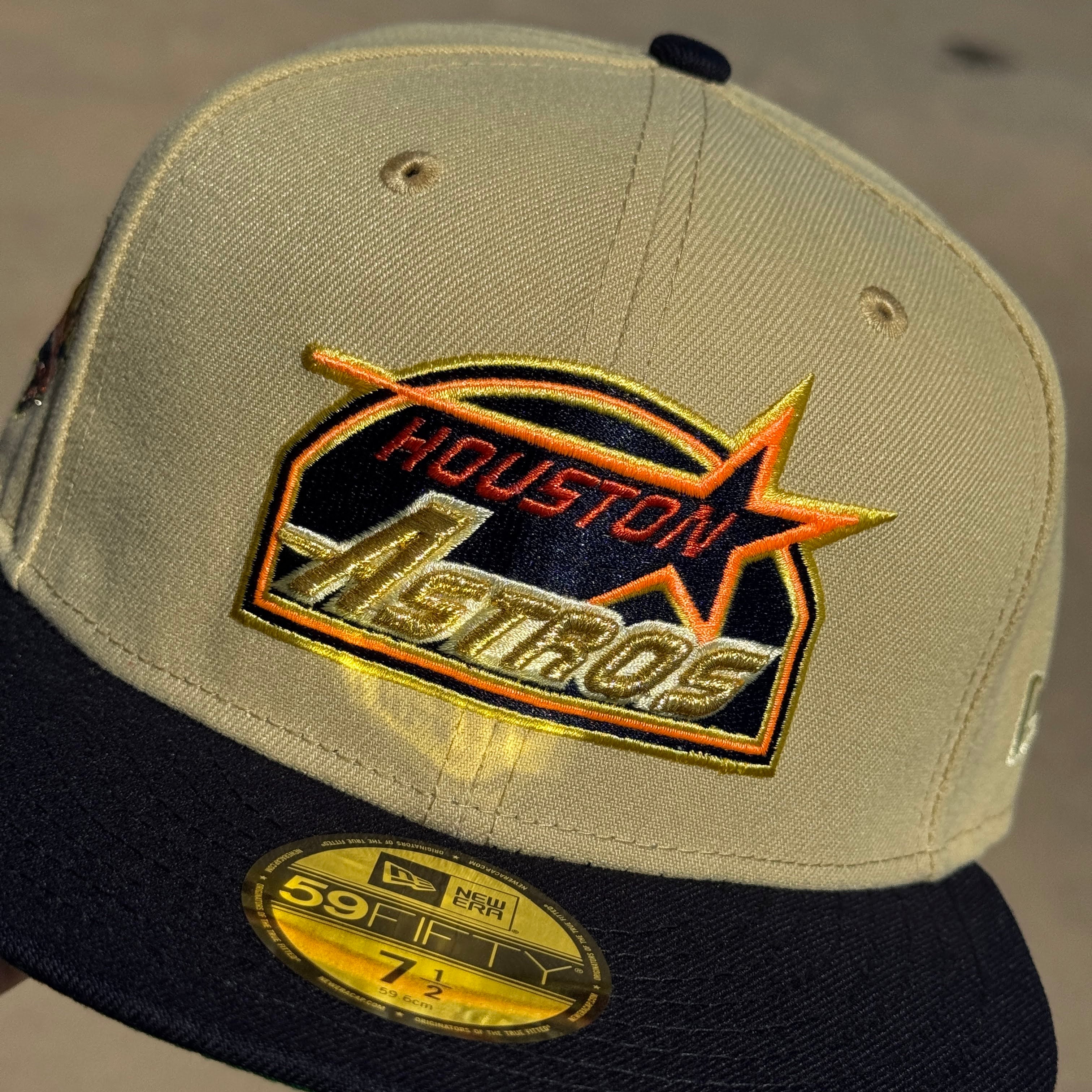 NWT 1/2 Khaki Houston Astros 45th Anniversary 59fifty New Era Fitted Hat Cap