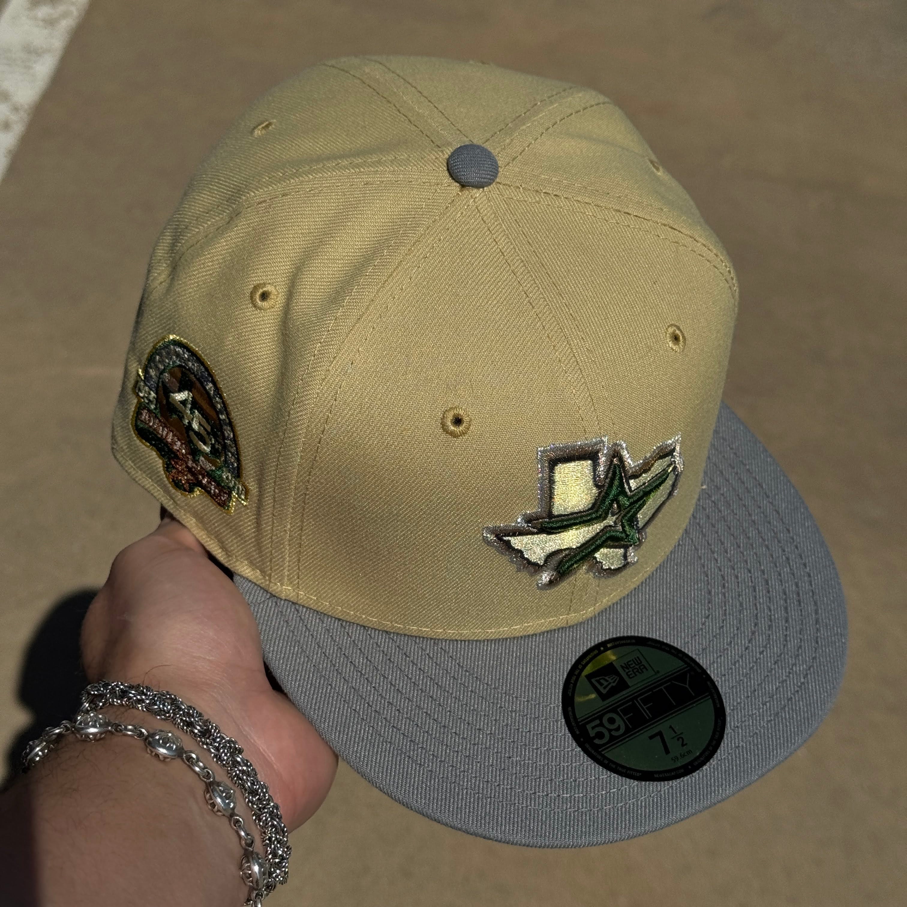 NWT 1/2 Khaki Houston Astros 45th Anniverary 59fifty New Era Fitted Hat Cap