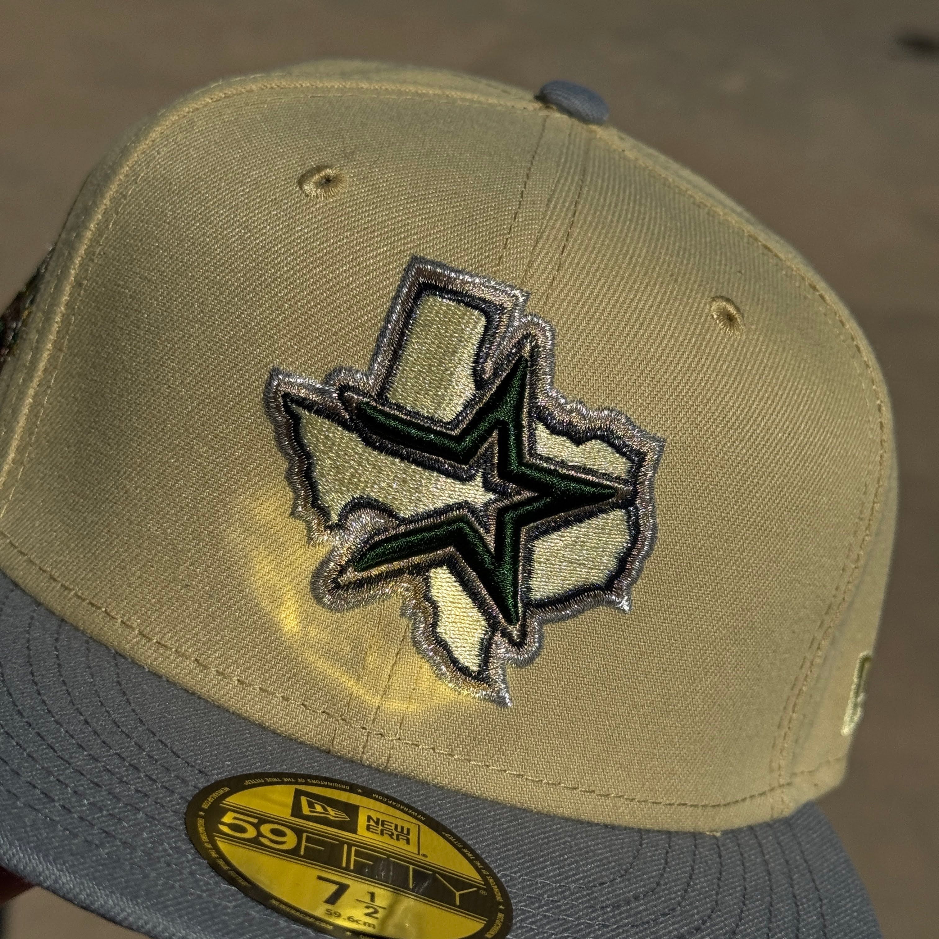 NWT 1/2 Khaki Houston Astros 45th Anniverary 59fifty New Era Fitted Hat Cap