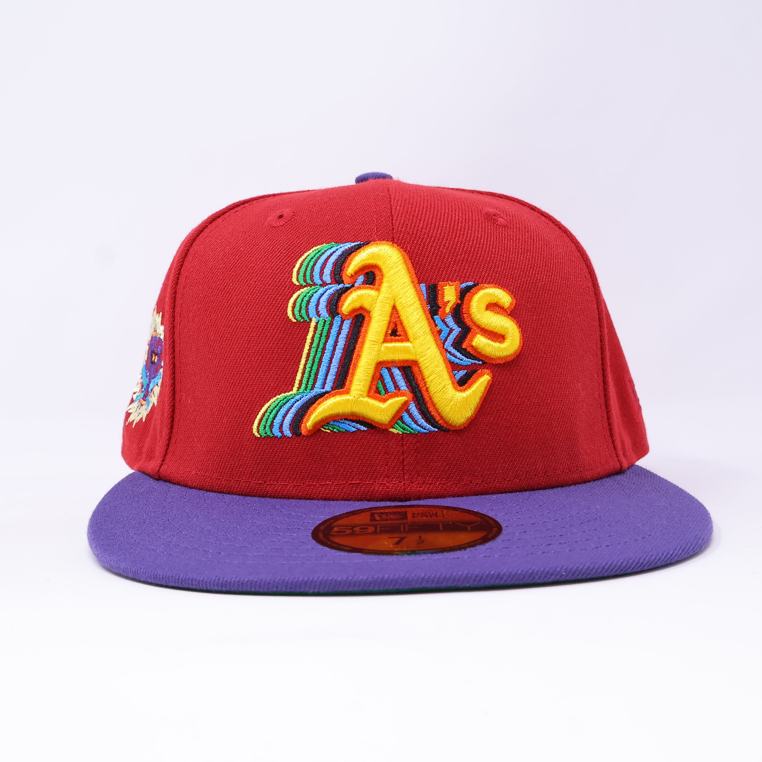 NWT 1/2 Red Oakland Athletics Stompers Logo 59FIFTY New Era Fitted Hat Cap