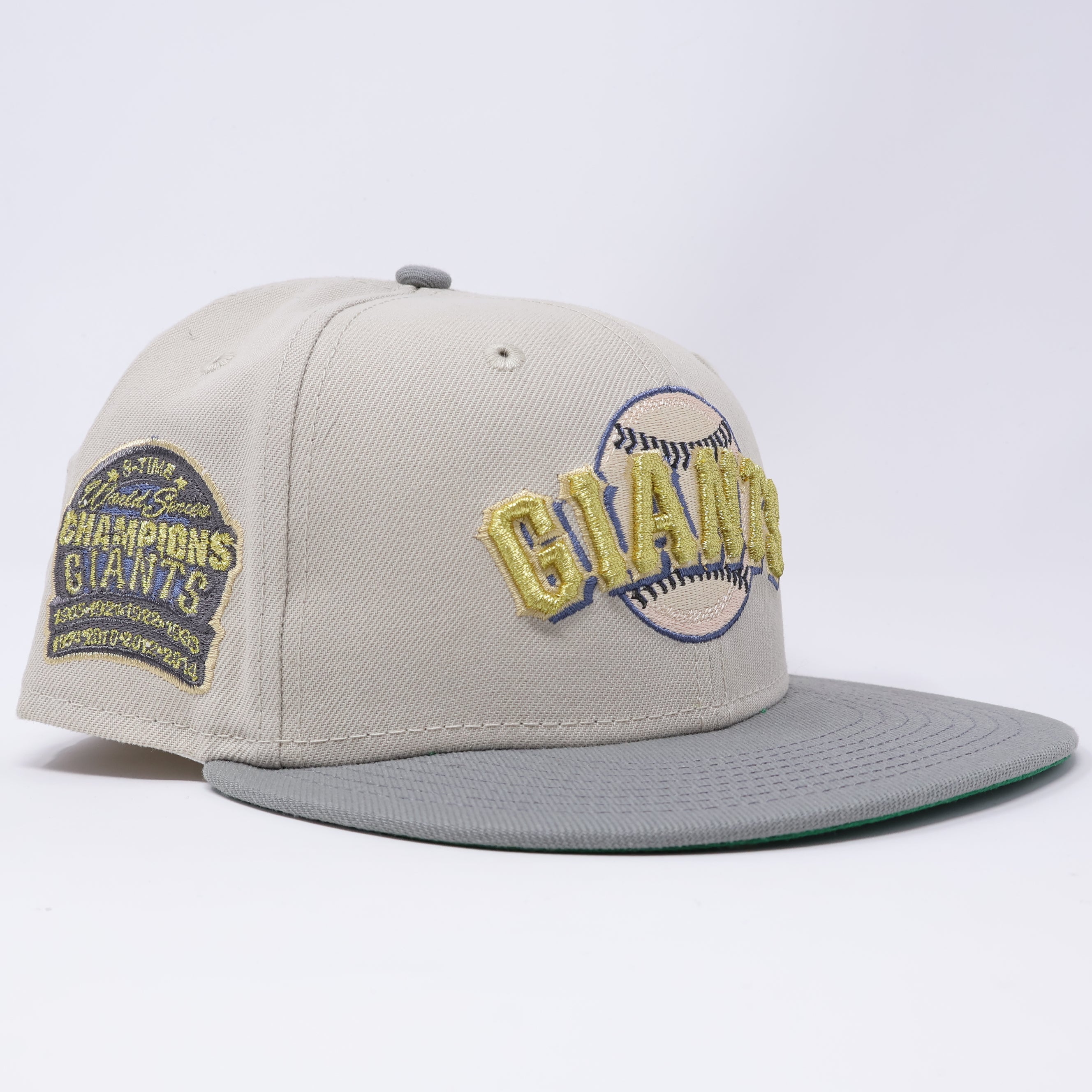 USED 1/8 Stone San Francisco Giants World Series Champs 59fifty New Era Fitted Hat Cap