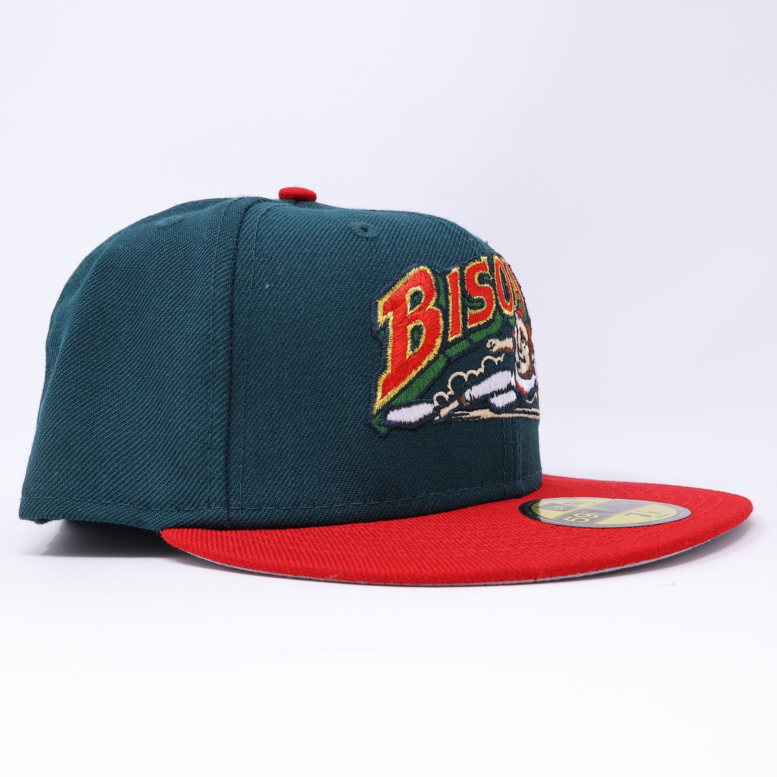 NWT 1/2 Green Buffalo Bisons No Patch 59FIFTY New Era Fitted Hat Cap