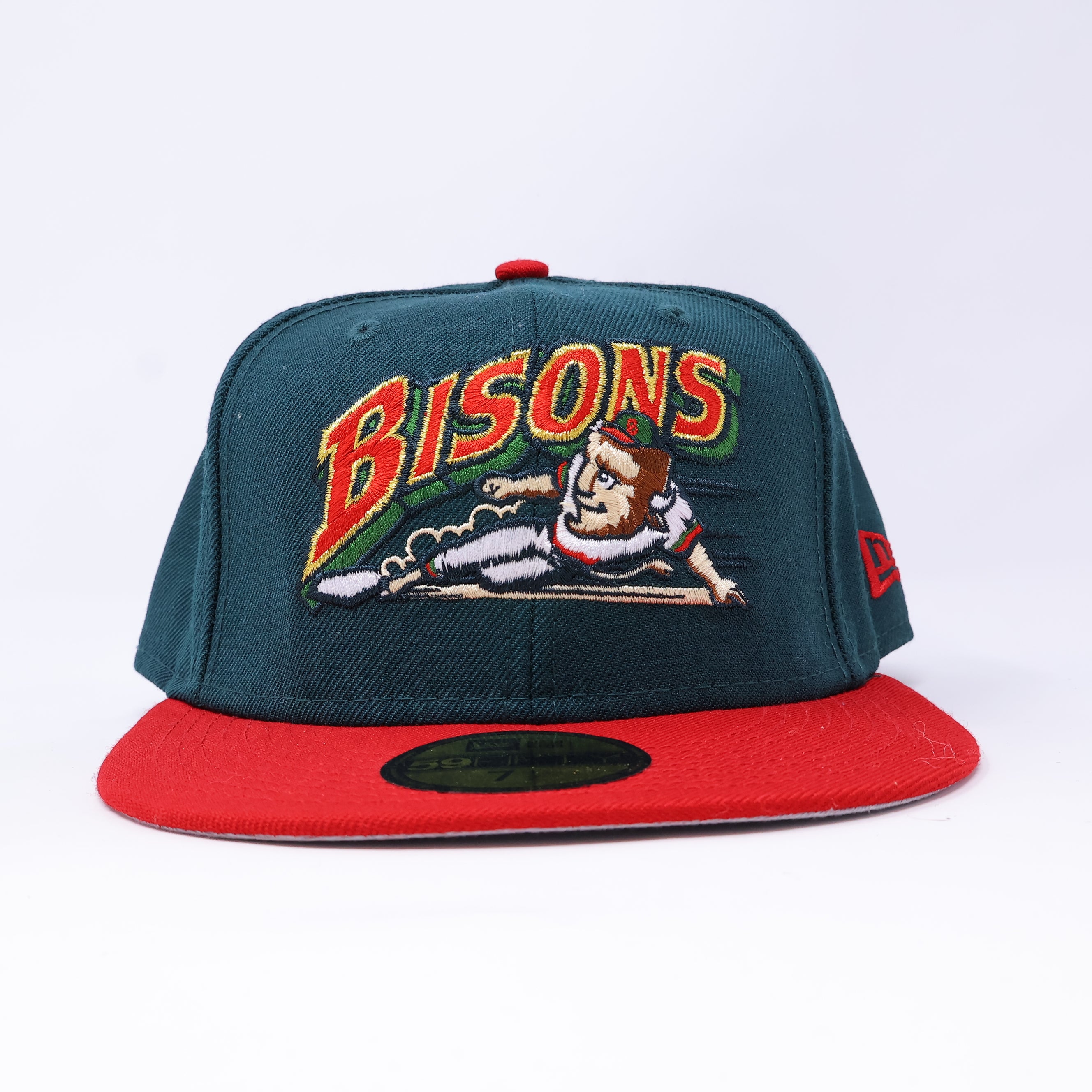 NWT 1/2 Green Buffalo Bisons No Patch 59FIFTY New Era Fitted Hat Cap