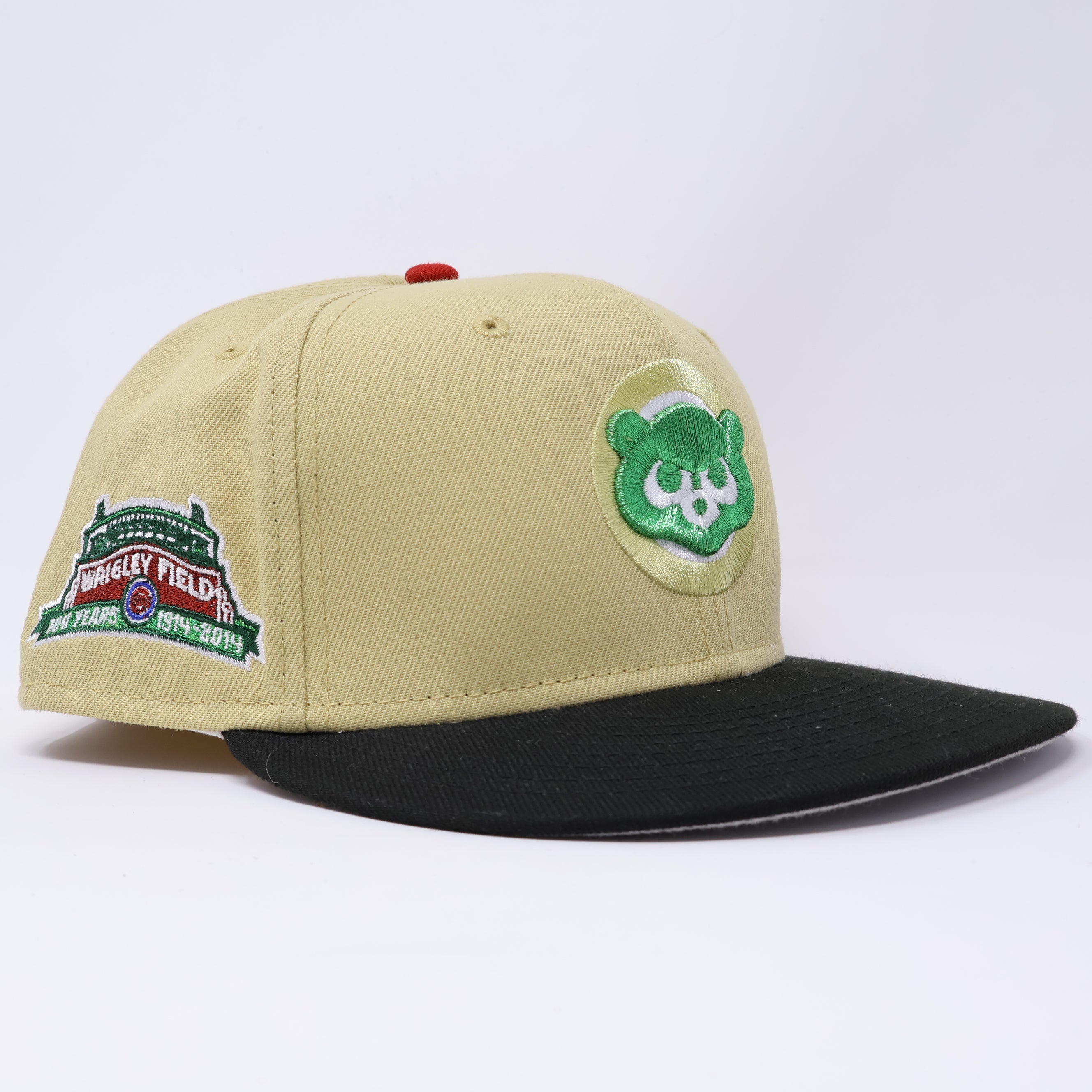 USED 3/4 Gold Chicago Cubs Wrigley Field 59fifty New Era Fitted Hat Cap