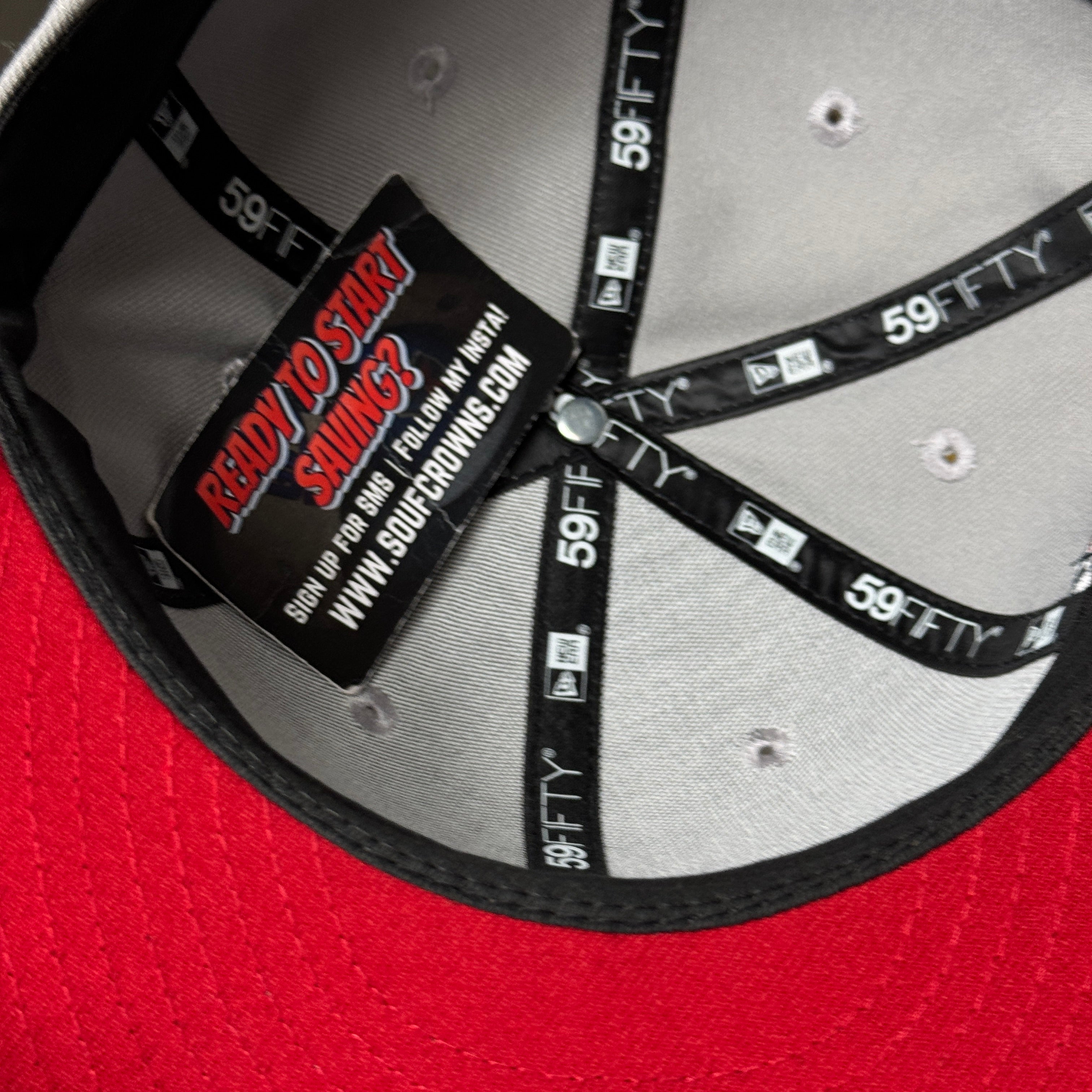 USED 3/8 Gray St. Louis Cardinals 100th Anniversary 59fifty New Era Fitted Hat Cap