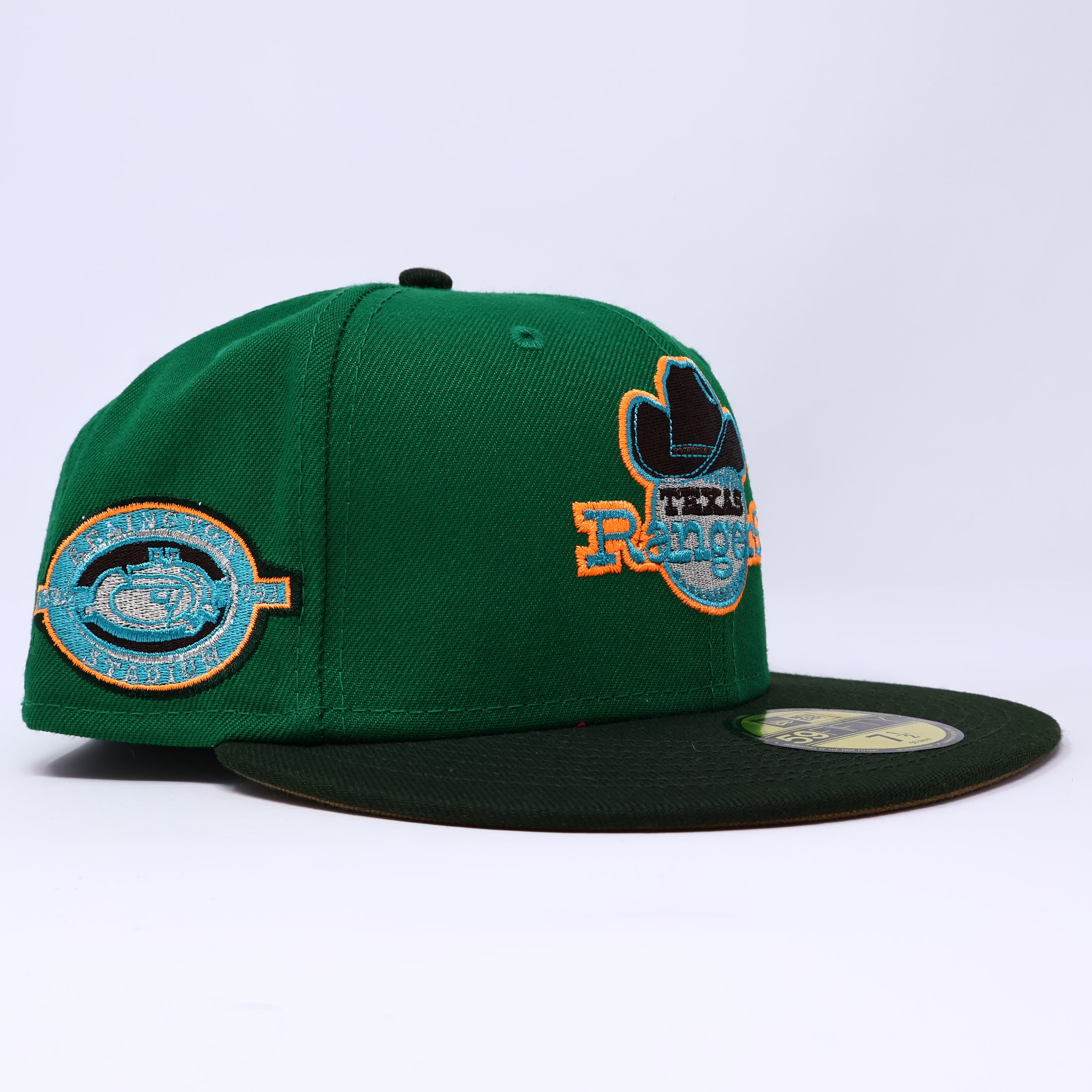 NWT 1/2 Green Texas Rangers Arlington Stadium 59FIFTY New Era Fitted Hat Cap