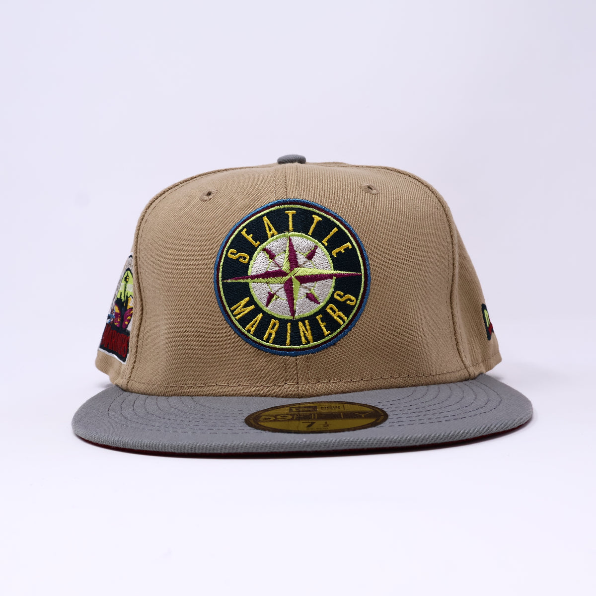 NWT 1/2 Tan Seattle Mariners 30th Anniversary 59FIFTY New Era Fitted Hat Cap