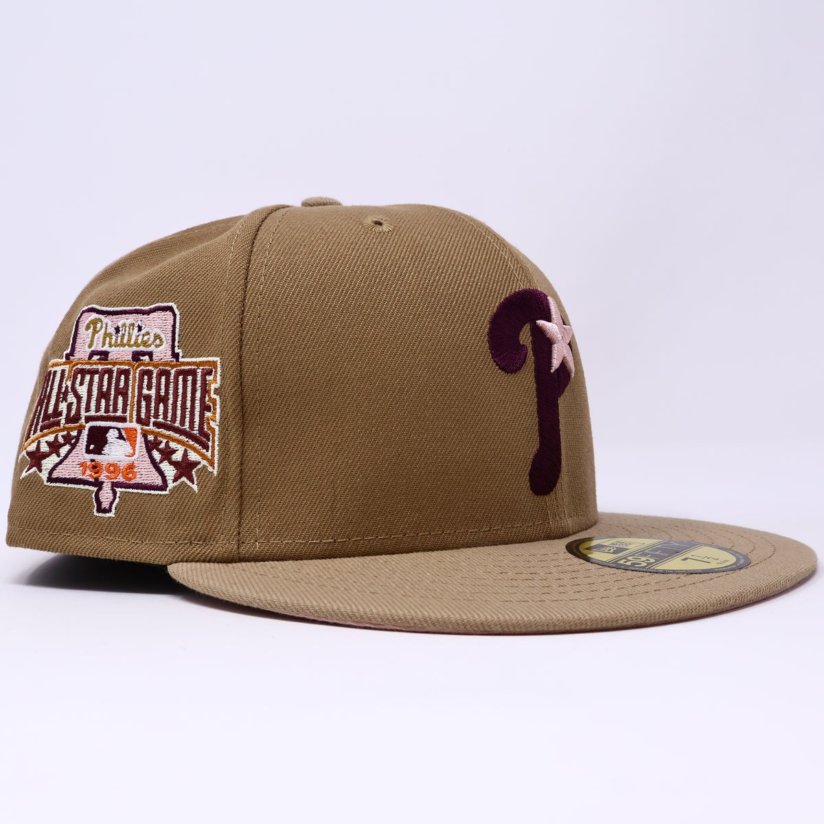 NWT 1/2 Tan Philadelphia Phillies All Star Game 59FIFTY New Era Fitted Hat Cap