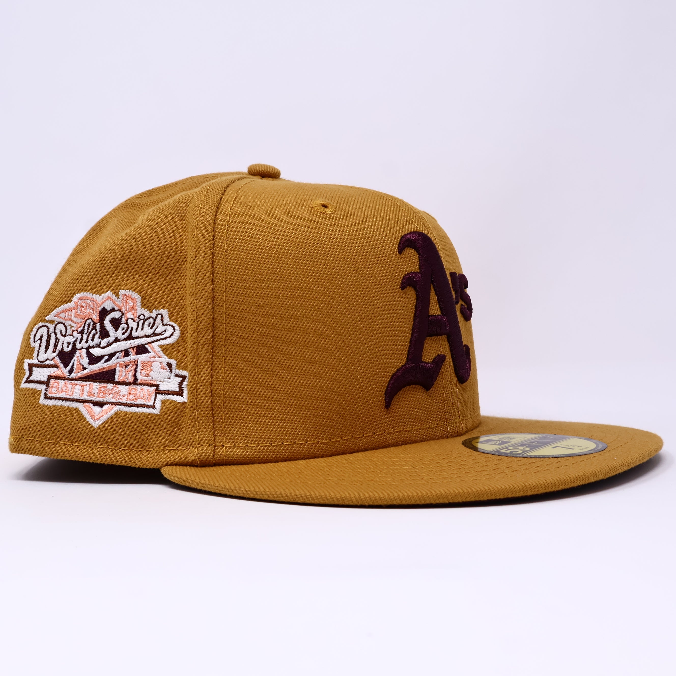 NWT 1/2 Tan Oakland Athletics World Series 1989 World Series 59FIFTY New Era Fitted Hat Cap