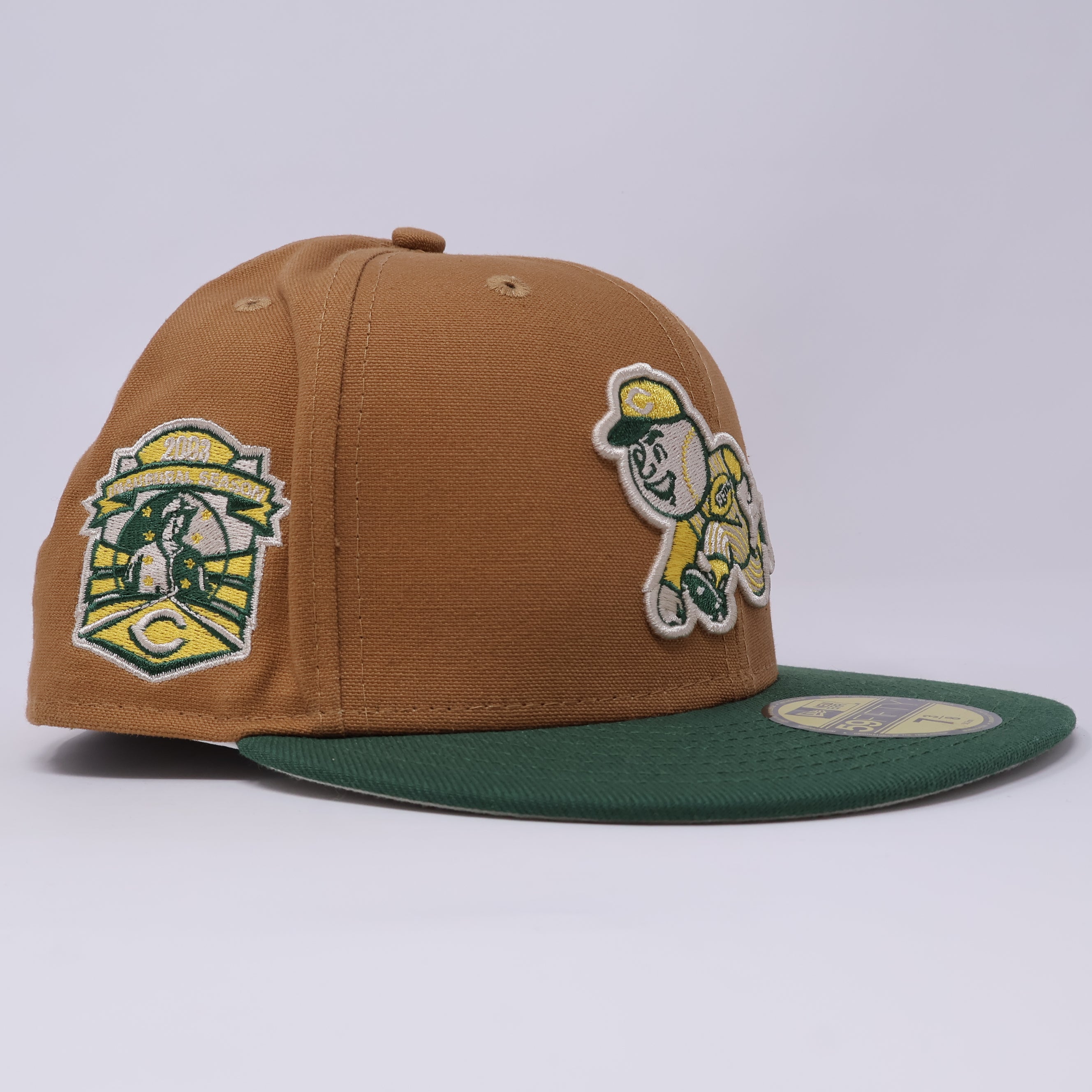 NWT 3/8 Brown Cincinnati Reds 2003 Inaugural 59FIFTY New Era Fitted Hat Cap