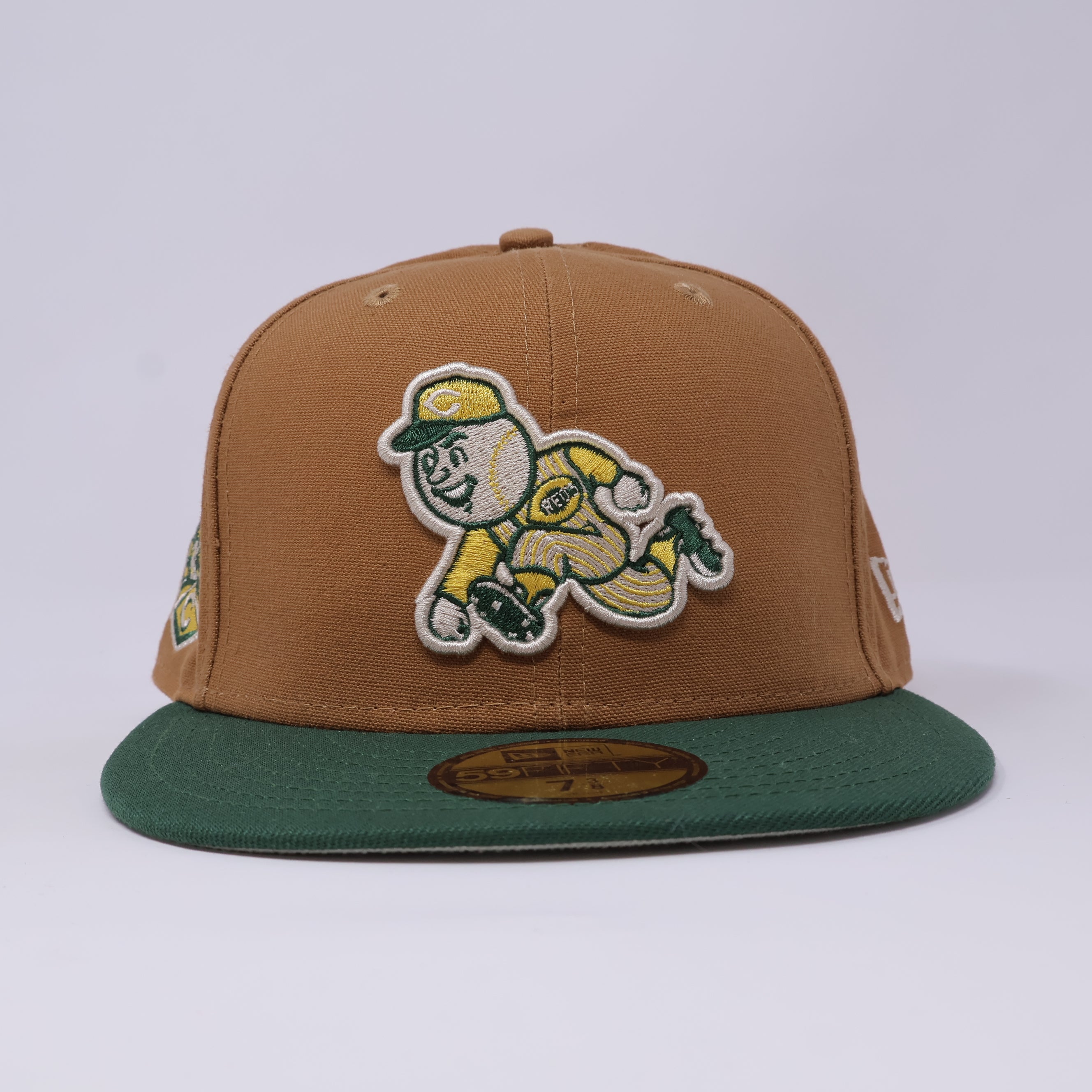 NWT 3/8 Brown Cincinnati Reds 2003 Inaugural 59FIFTY New Era Fitted Hat Cap