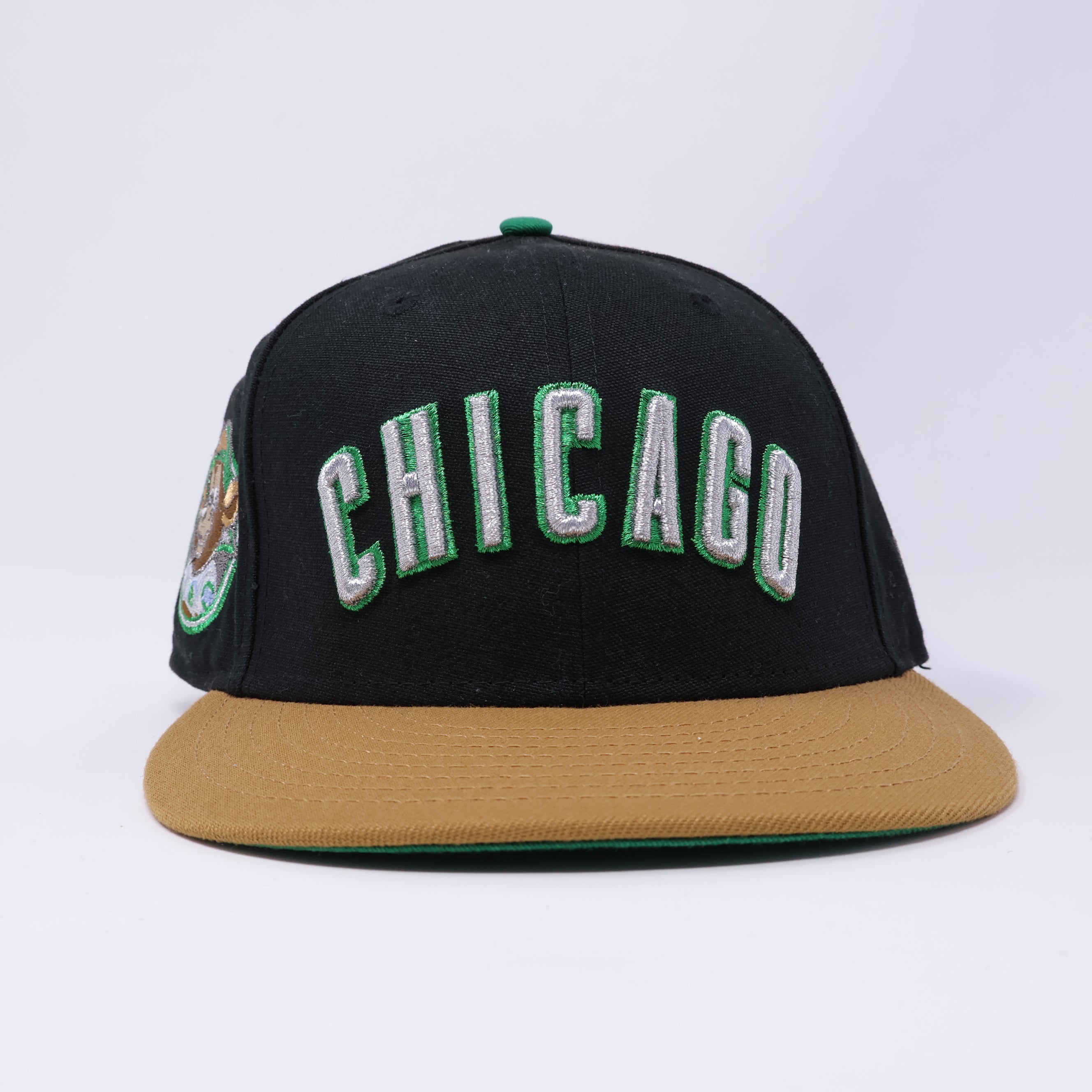 7 1/8 USED Black Chicago Cubs Clark Mascot Script 59fifty New Era Fitted Hat Cap