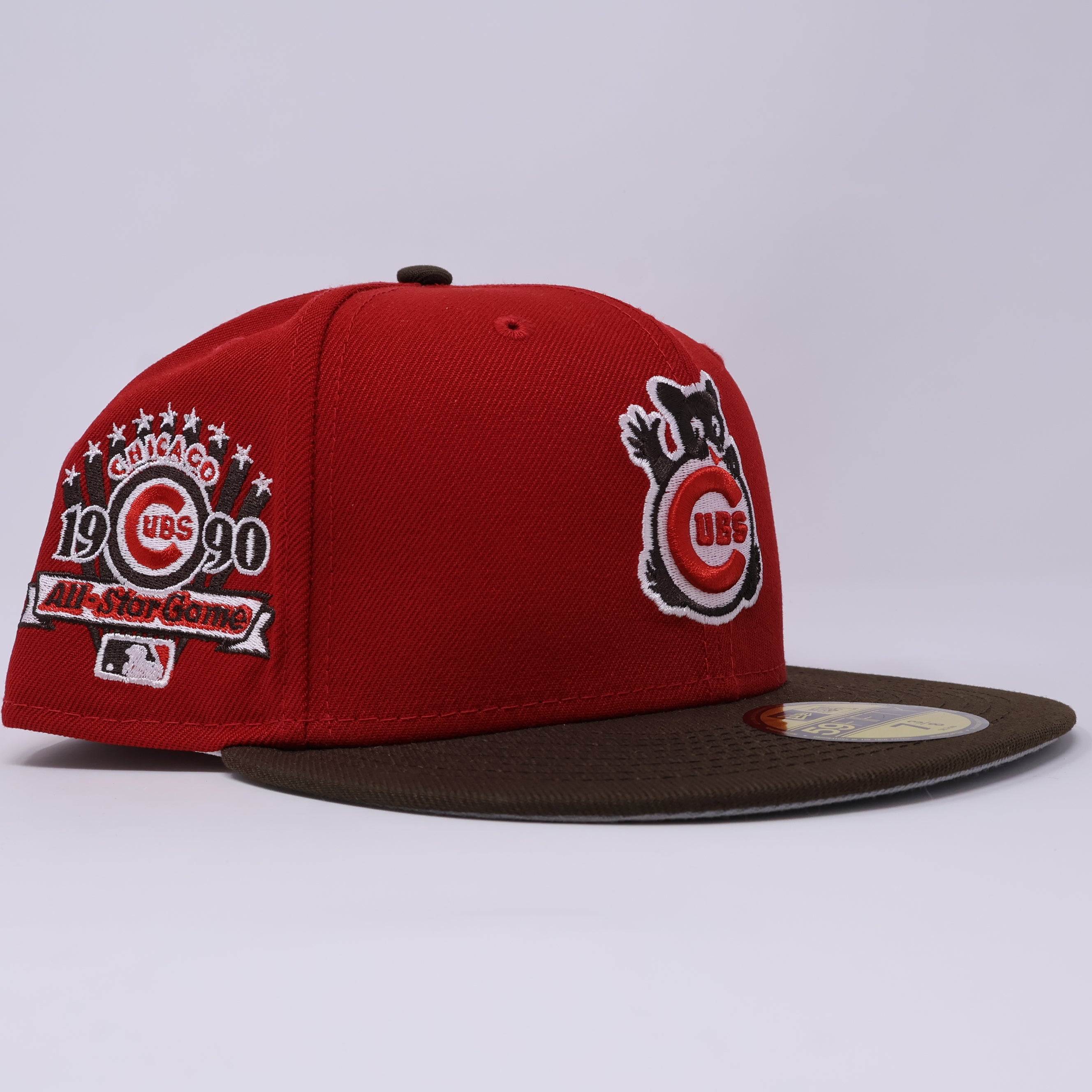 NWT 3/8 Red Chicago Cubs 1990 All Star Game 59FIFTY New Era Fitted Hat Cap