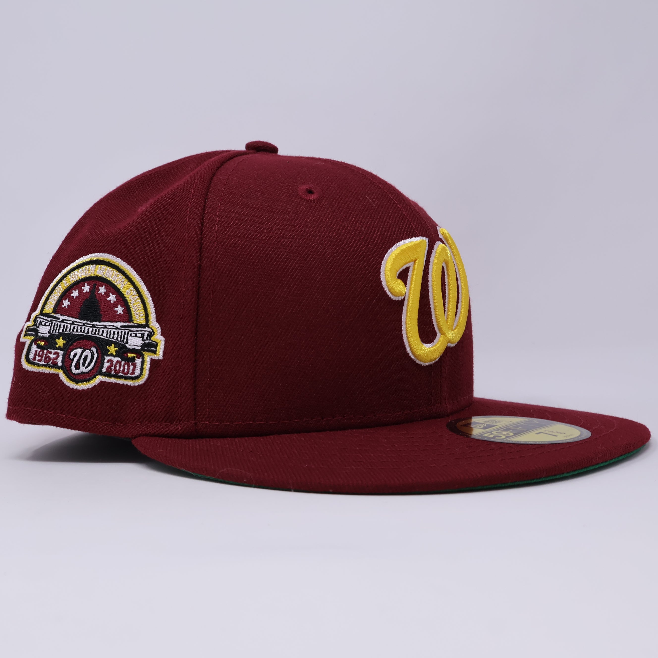 NWT 3/8 Maroon Washington Nationals Kennedy Memorial 59FIFTY New Era Fitted Hat Cap