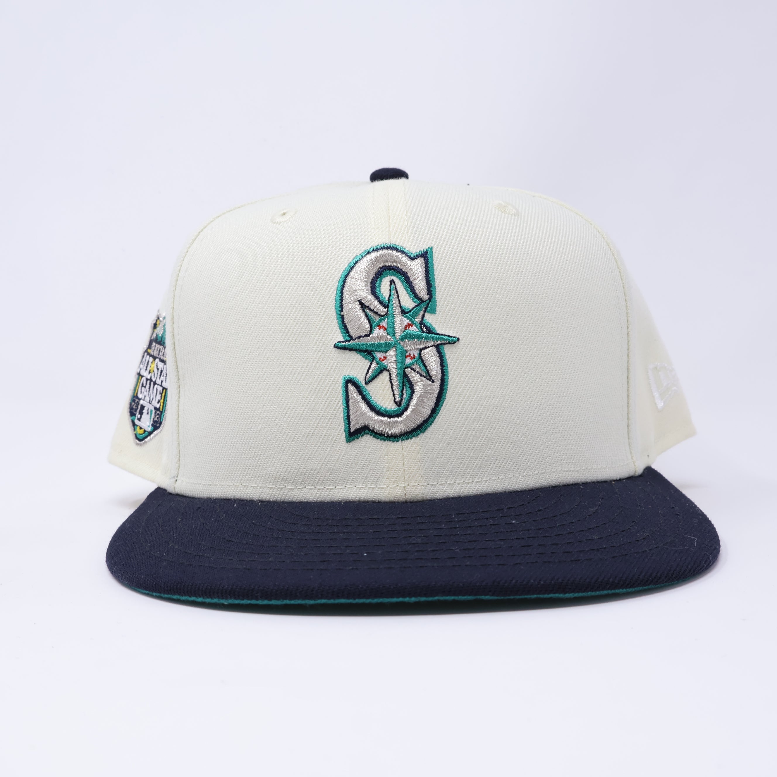USED 3/4 Chrome Seattle Mariners 2023 All Star Game 59fifty New Era Fitted Hat Cap