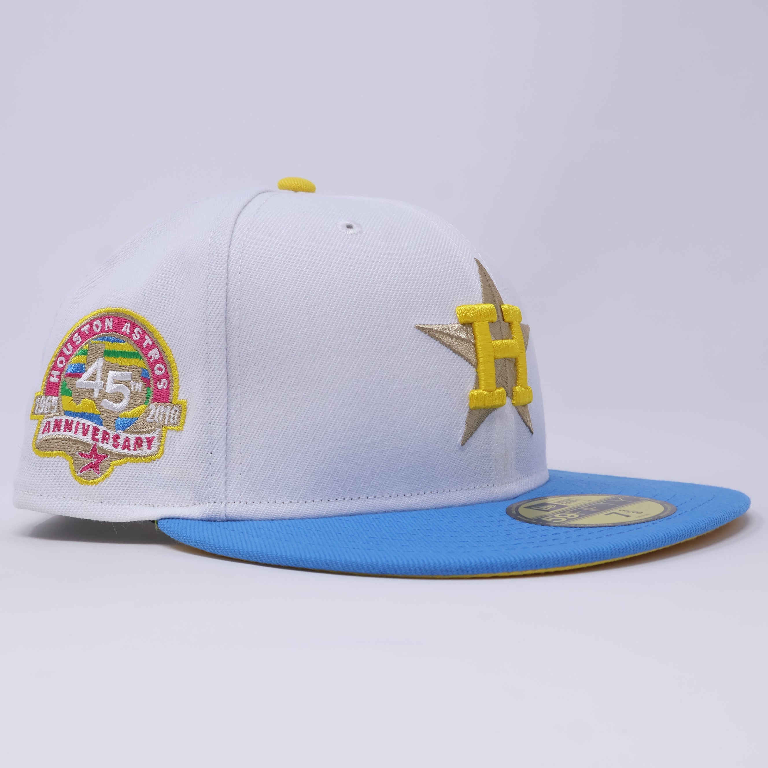 NWT 3/8 White Houston Astros 45th Anniversary 59fifty New Era Fitted Hat Cap