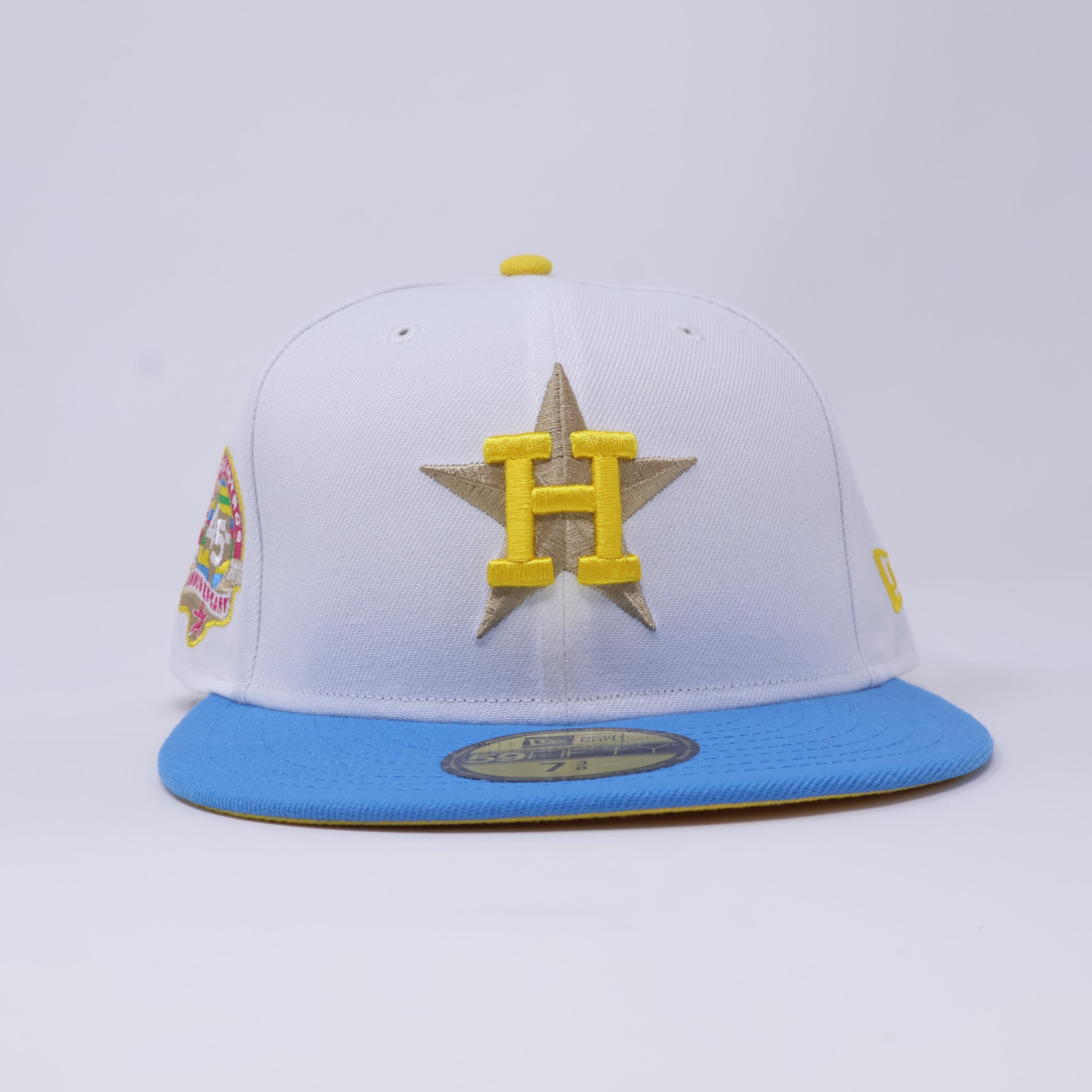 NWT 3/8 White Houston Astros 45th Anniversary 59fifty New Era Fitted Hat Cap