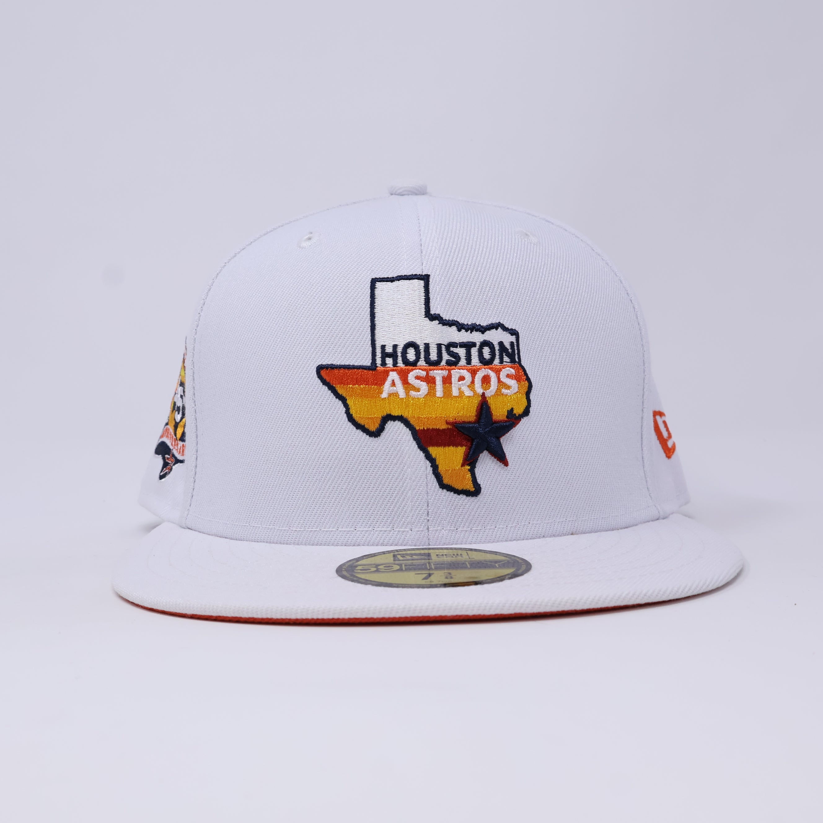 NWT 3/8 White Houston Astros 45th Season 59fifty New Era Fitted Hat Cap
