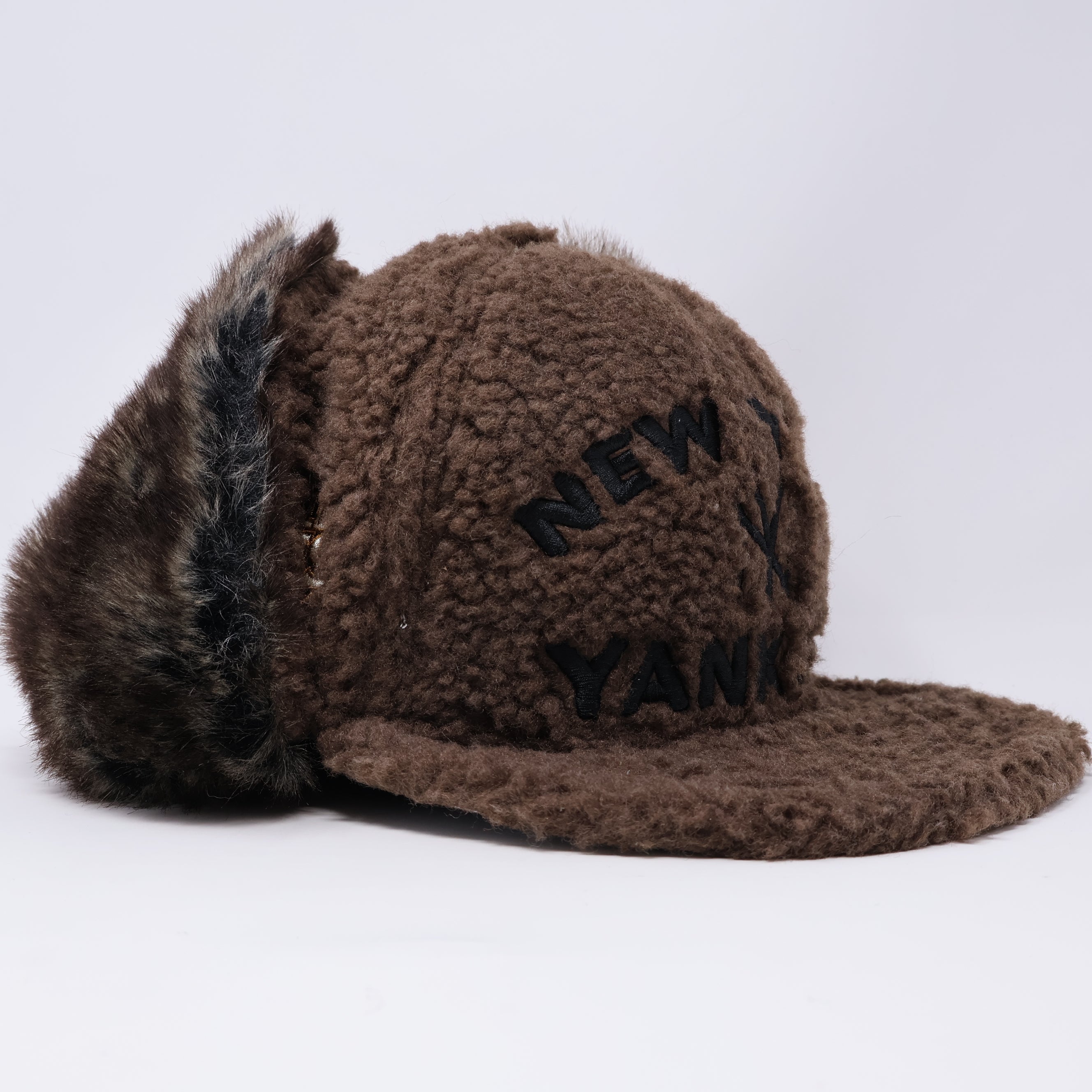 NWT 1/4 Brown Sherpa Dogears New York Yankees 2009 WS 59fifty New Era Fitted Hat Cap