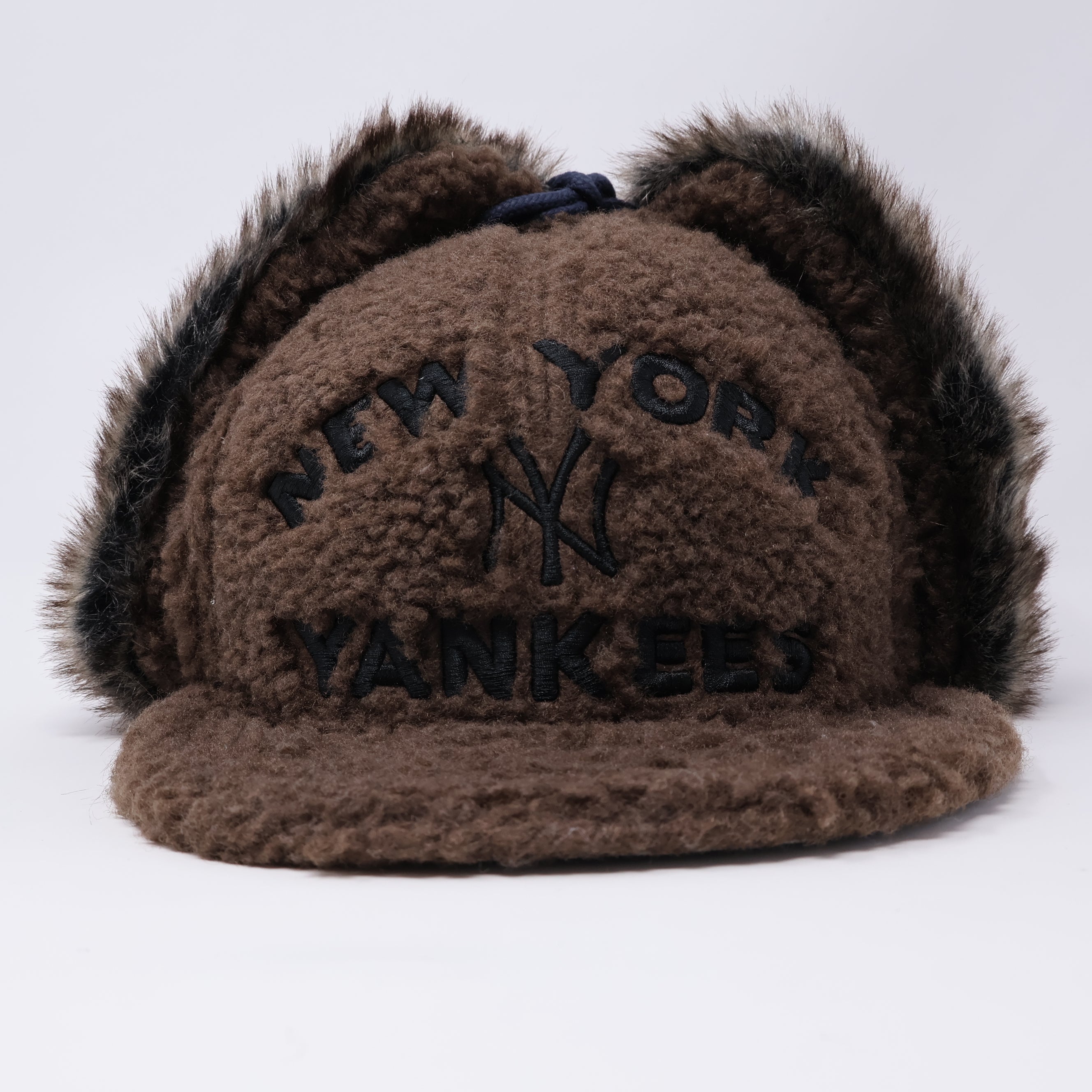 NWT 1/4 Brown Sherpa Dogears New York Yankees 2009 WS 59fifty New Era Fitted Hat Cap