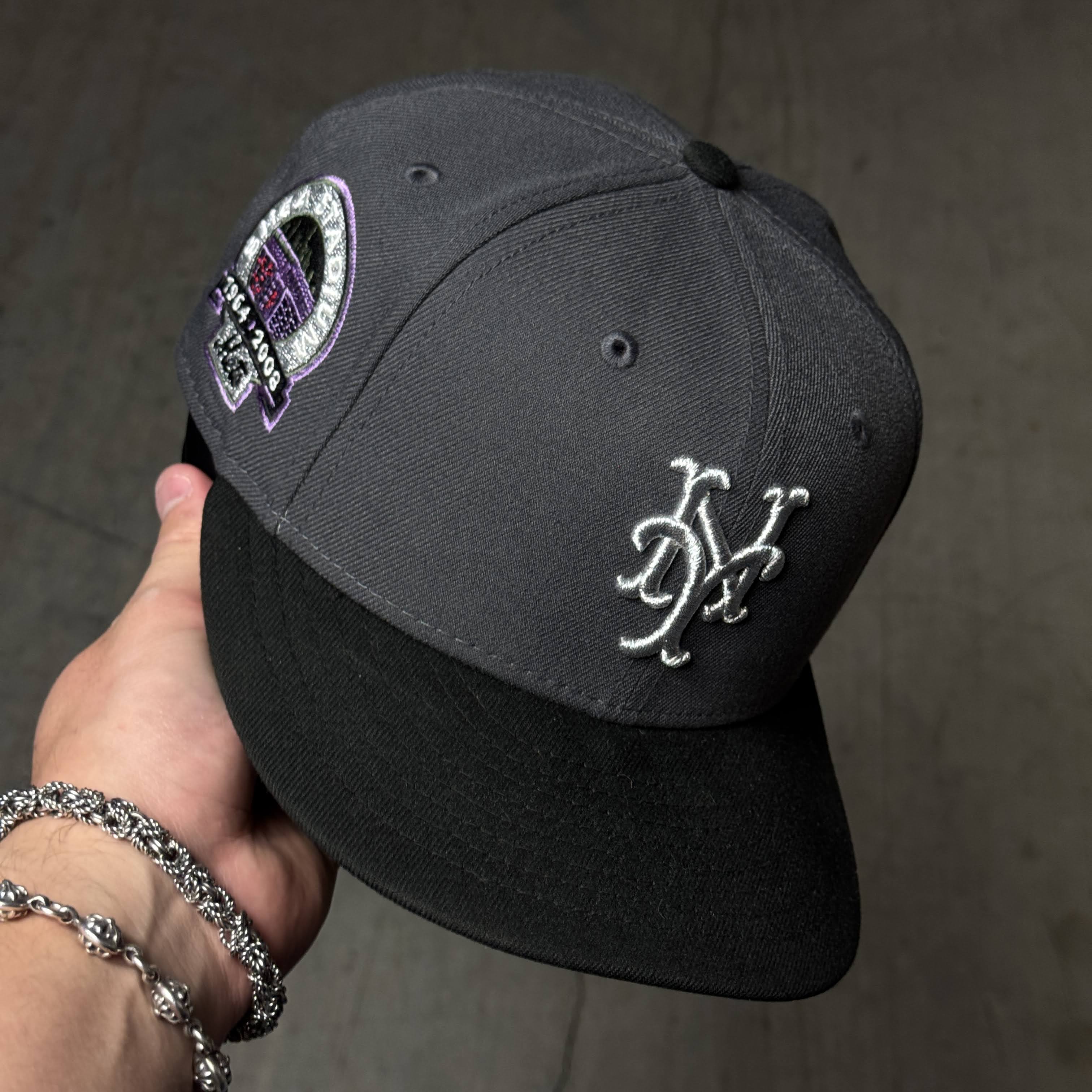 USED 3/8 Gray New York Mets Shea Stadium 59fifty New Era Fitted Hat Cap