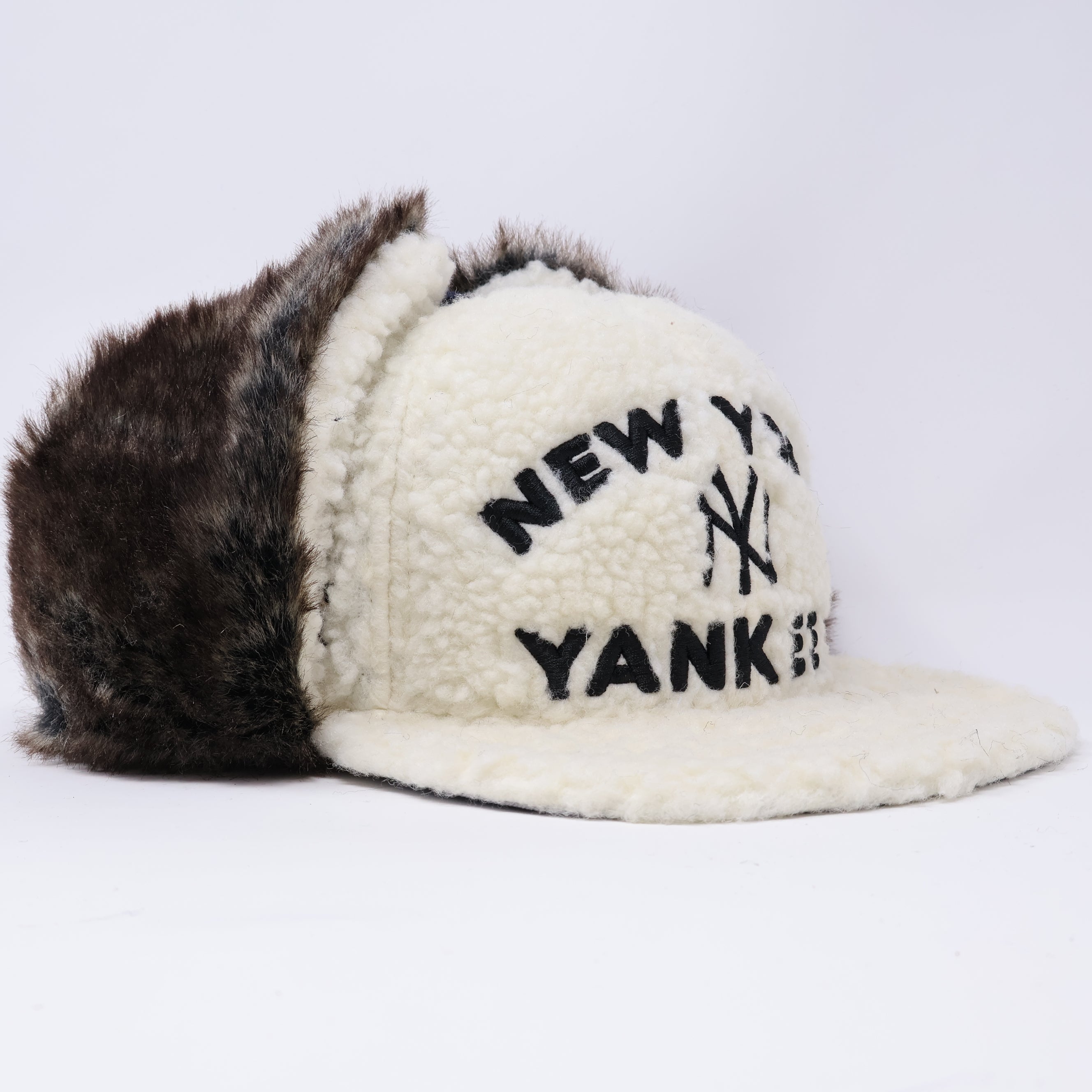 NWT 1/4 Chrome Sherpa Dogears New York Yankees 75th WS 59fifty New Era Fitted Hat Cap