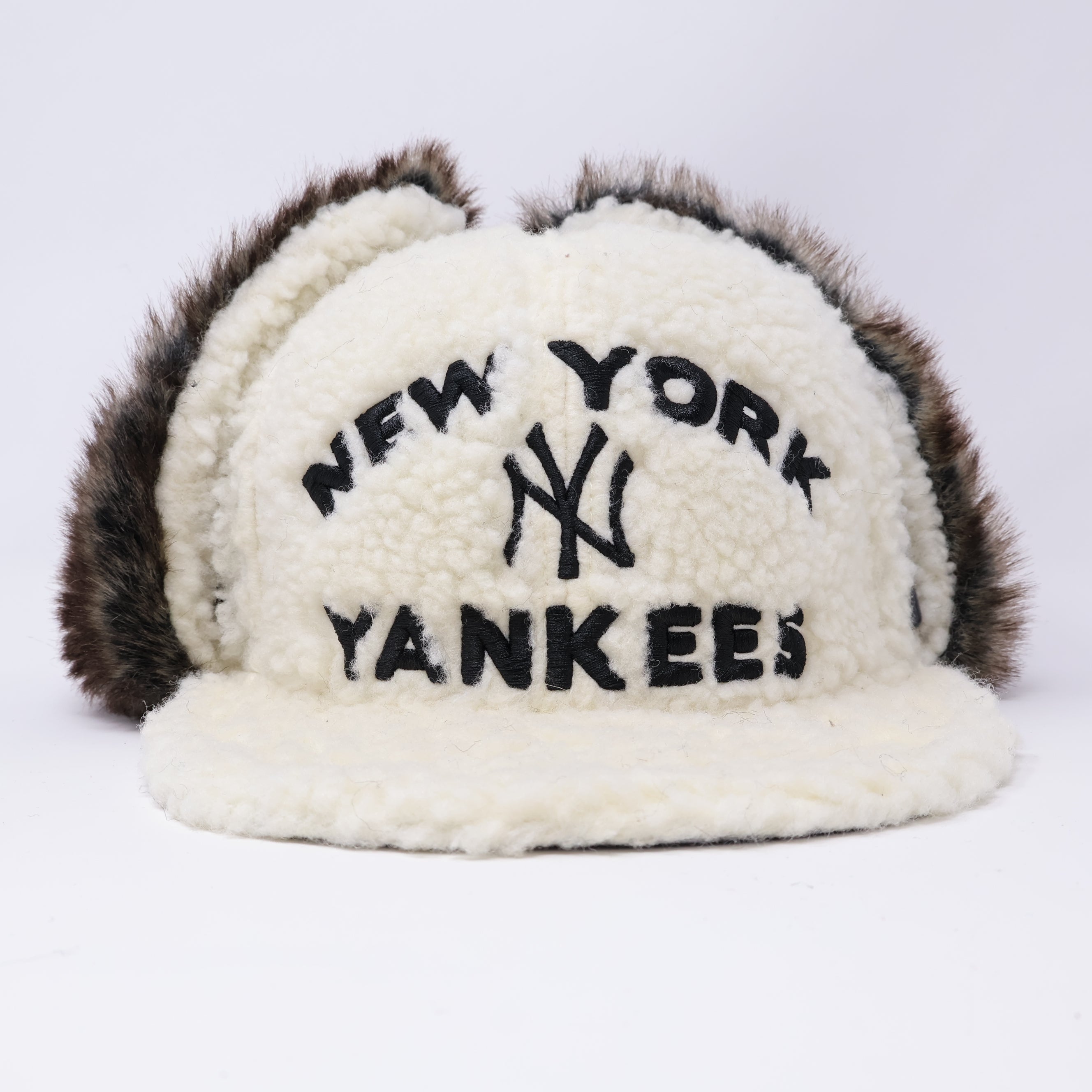NWT 1/4 Chrome Sherpa Dogears New York Yankees 75th WS 59fifty New Era Fitted Hat Cap