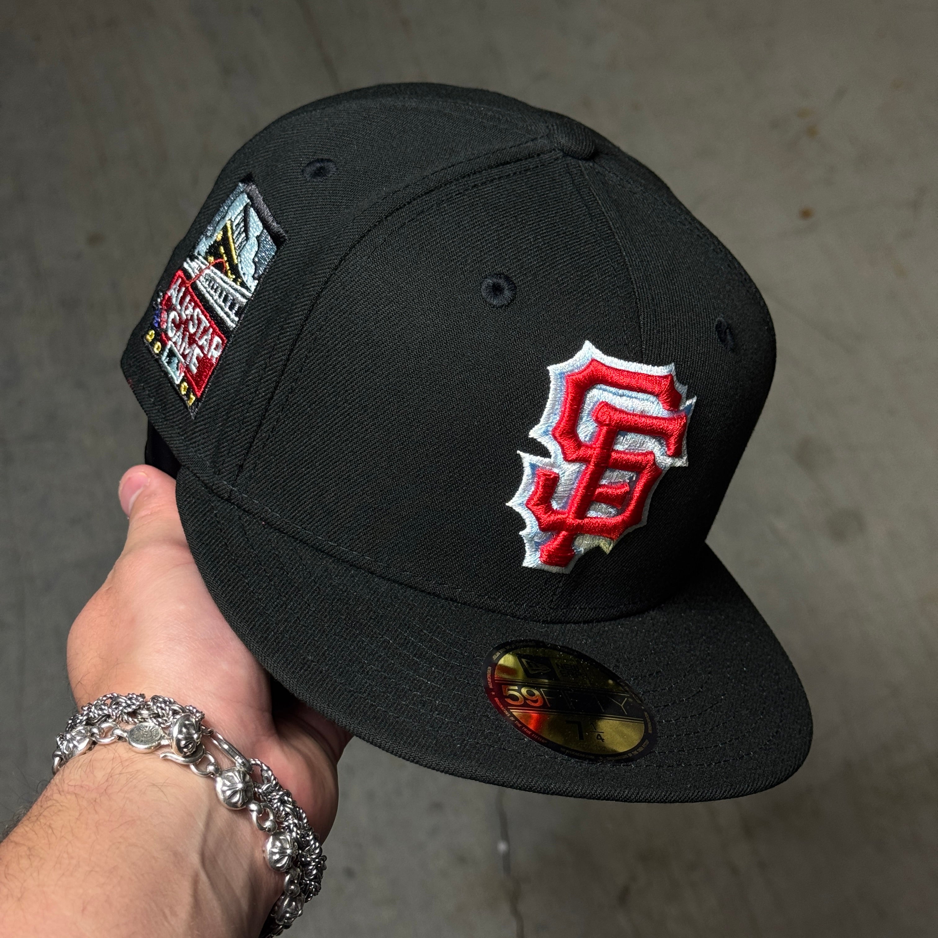 NWT 1/4 Black San Francisco Giants 2007 All Star Game 59fifty New Era Fitted Hat Cap