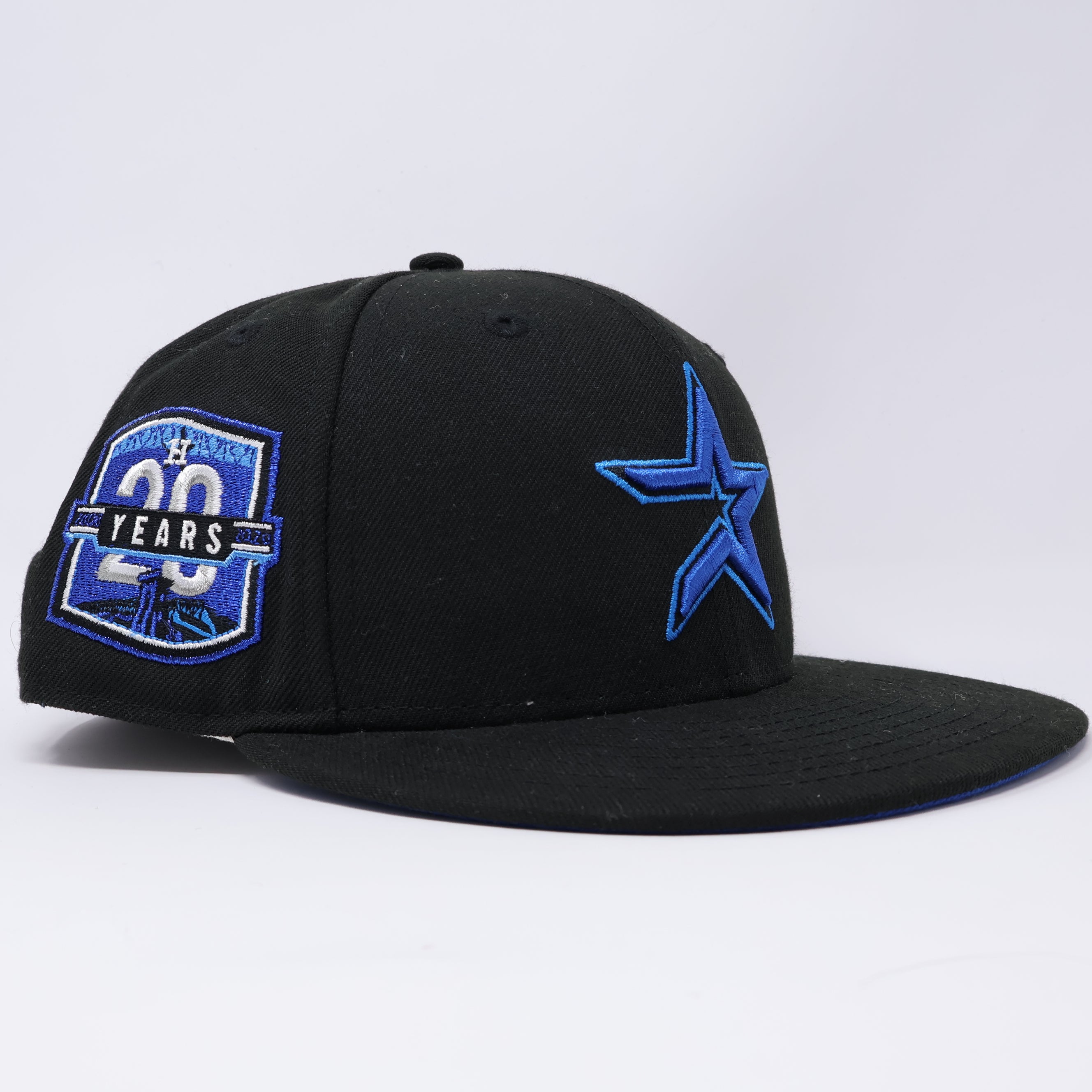 USED 3/4 Black Houston Astros 20 Years 59fifty New Era Fitted Hat Cap