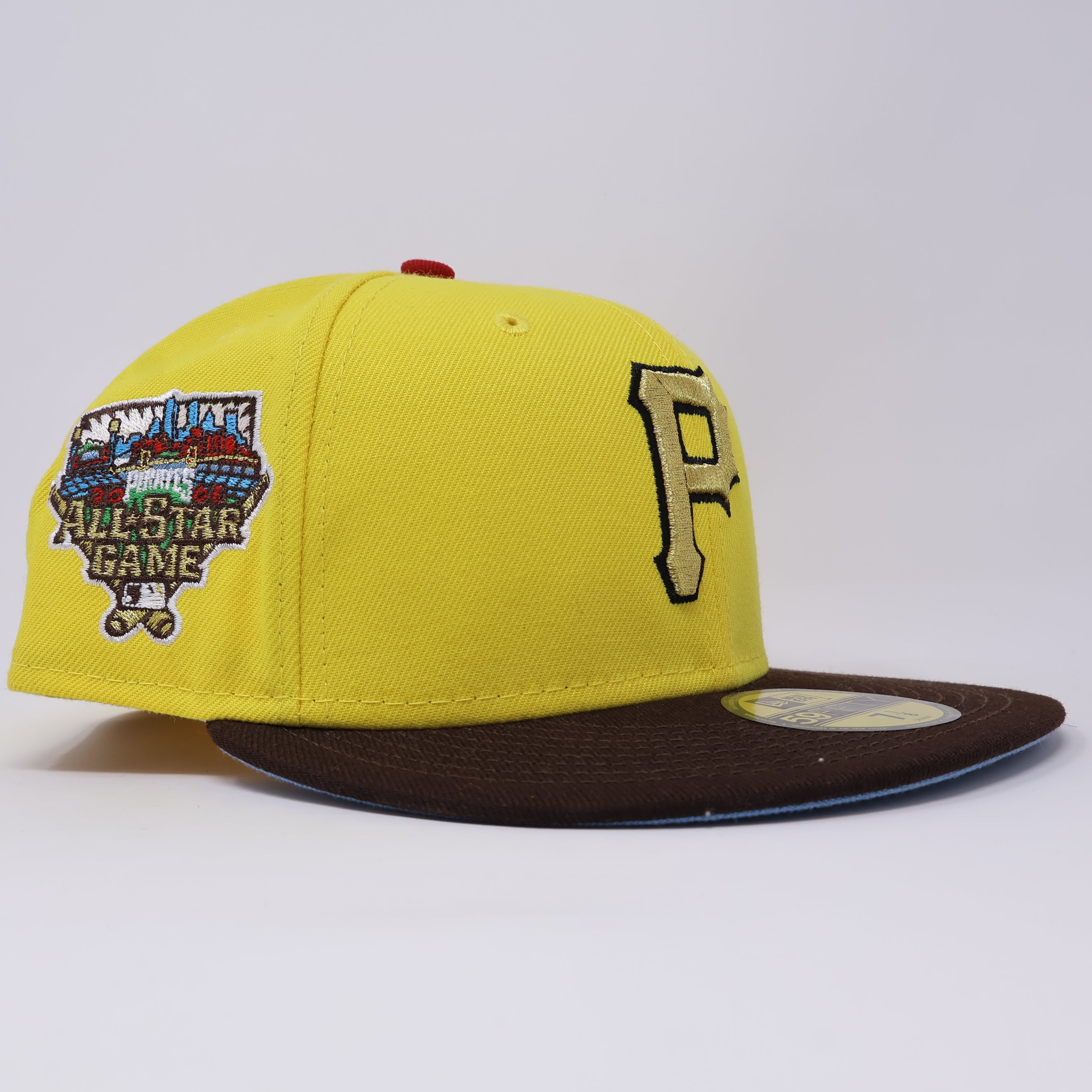 NWT 1/8 Yellow Pittsburgh Pirates 2006 All Star Game 59fifty New Era Fitted Hat Cap