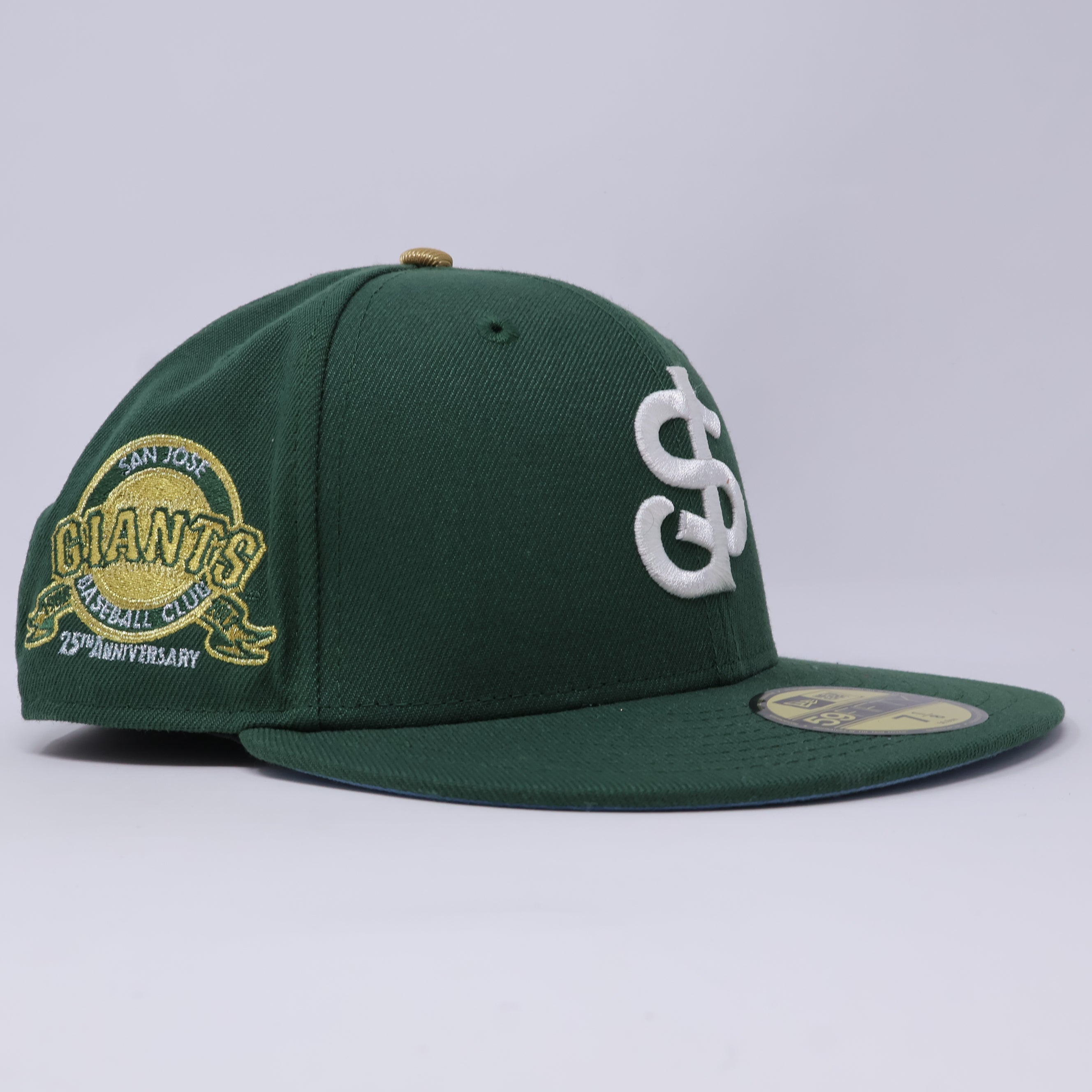 NWT 1/8 Green San Jose Giants 25th Anniversary 59fifty New Era Fitted Hat Cap