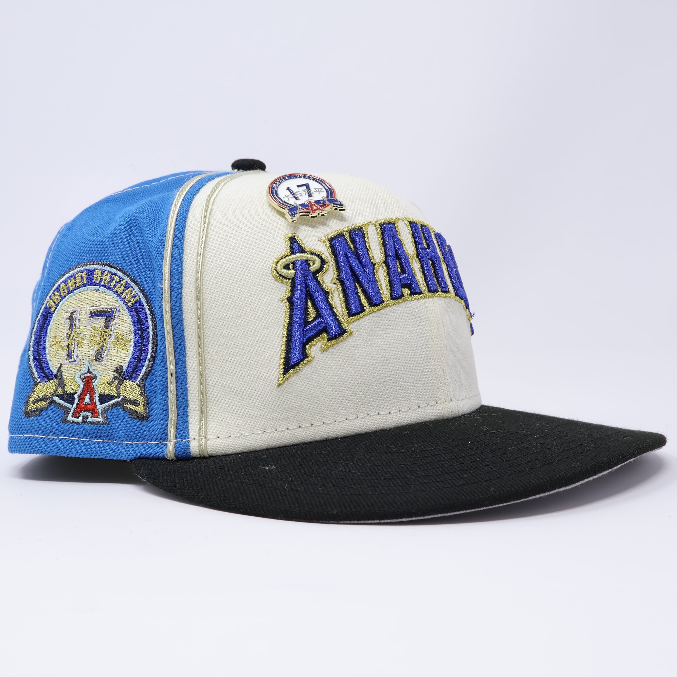 USED 1/8 Multicolor Los Angeles Angels Shohei Ohtani 59fifty New Era Fitted Hat Cap