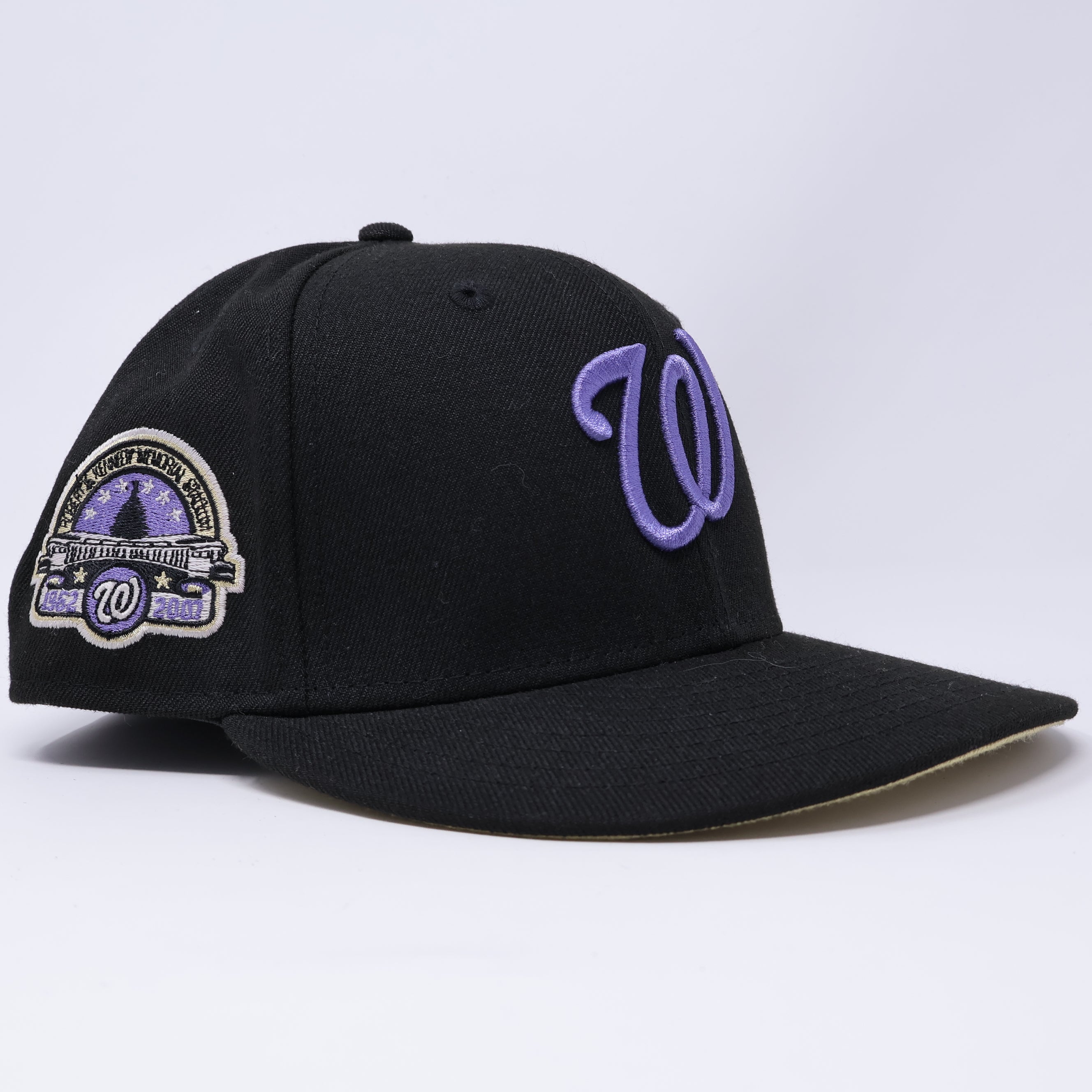 USED 1/4 Black Washington Nationals Kennedy Memorial 59fifty New Era Fitted Hat Cap