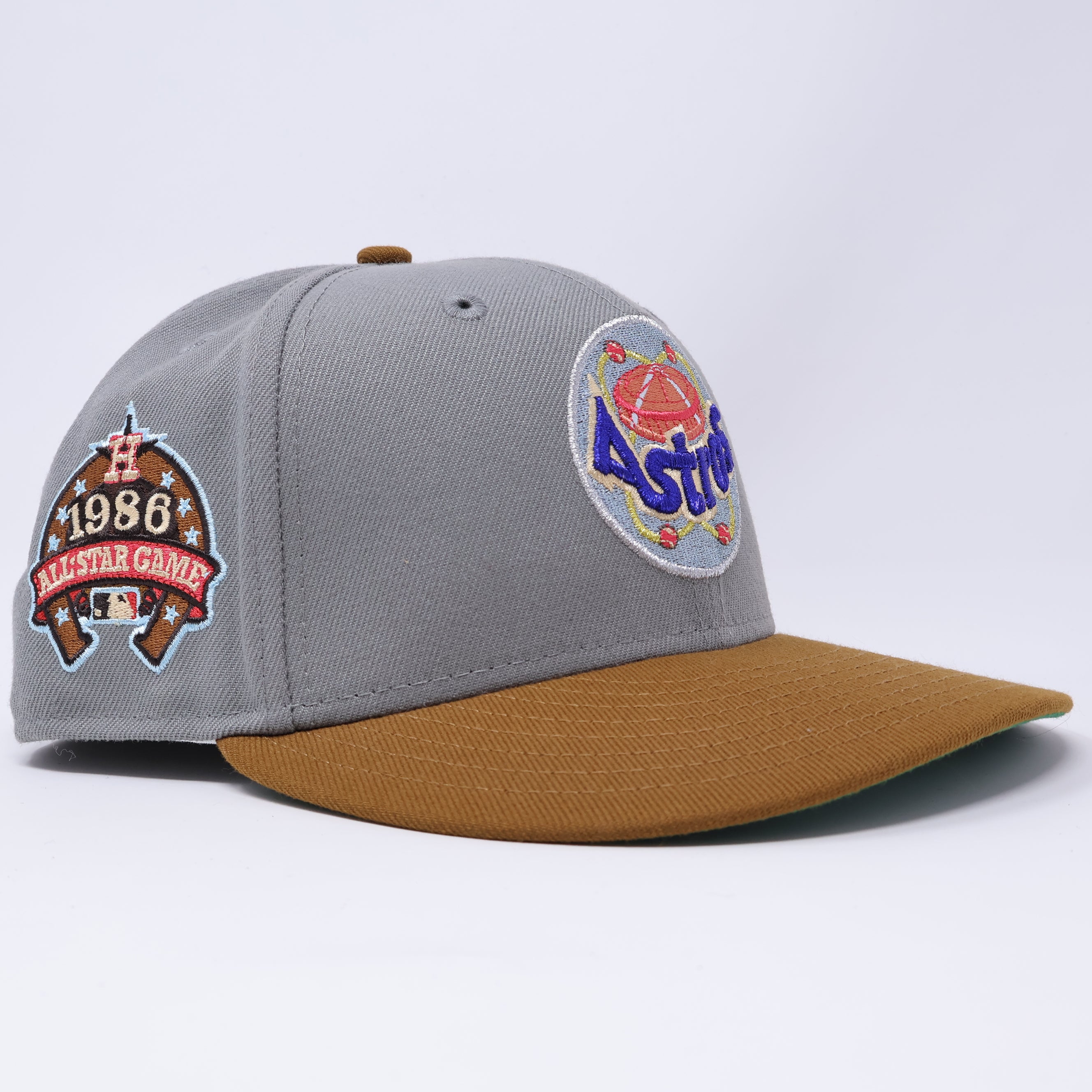 USED 1/4 Gray Houston Astros 1986 All Star Game 59fifty New Era Fitted Hat Cap