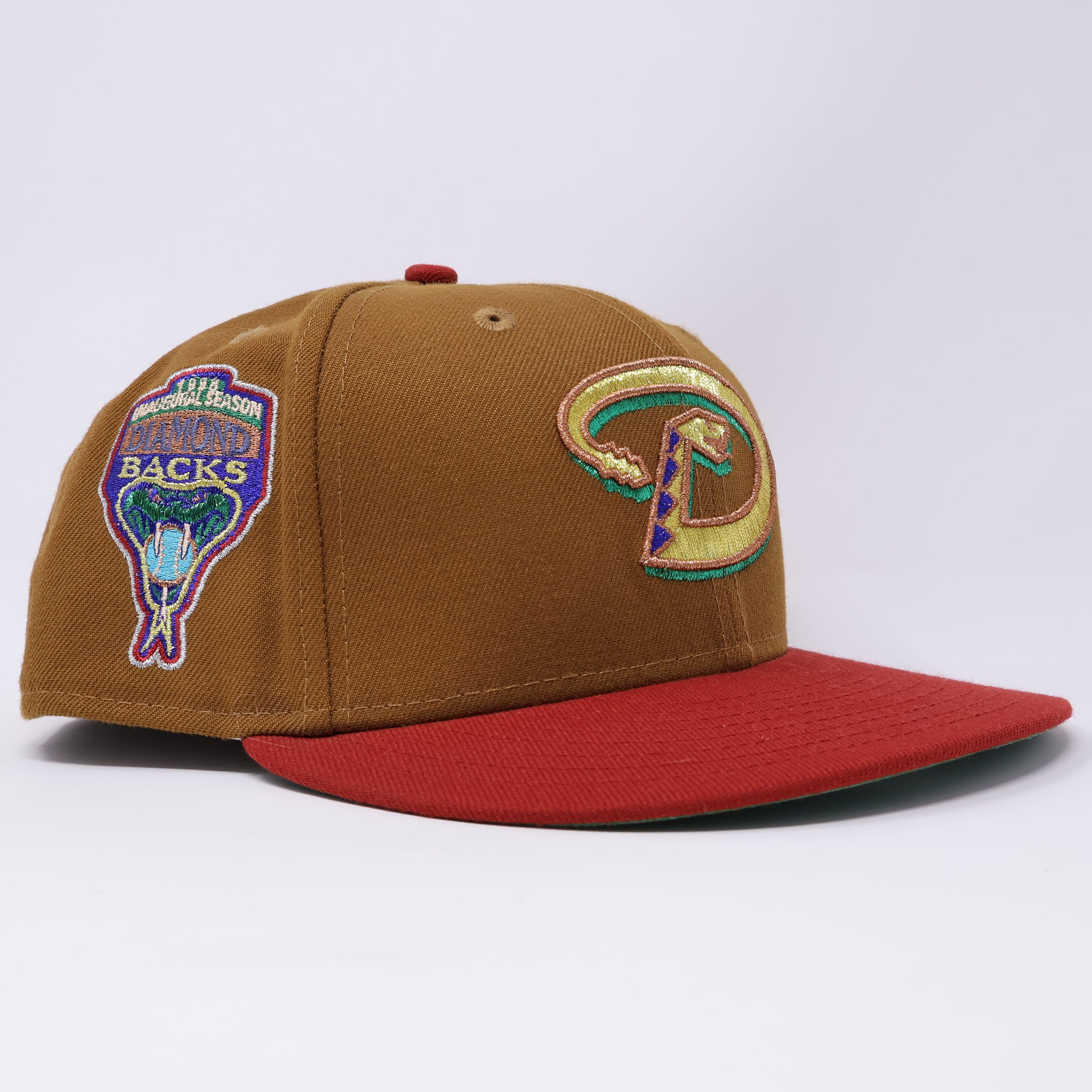 USED 7/8 Brown Arizona Diamondbacks 1998 Inaugural Season 59FIFTY New Era Fitted Hat