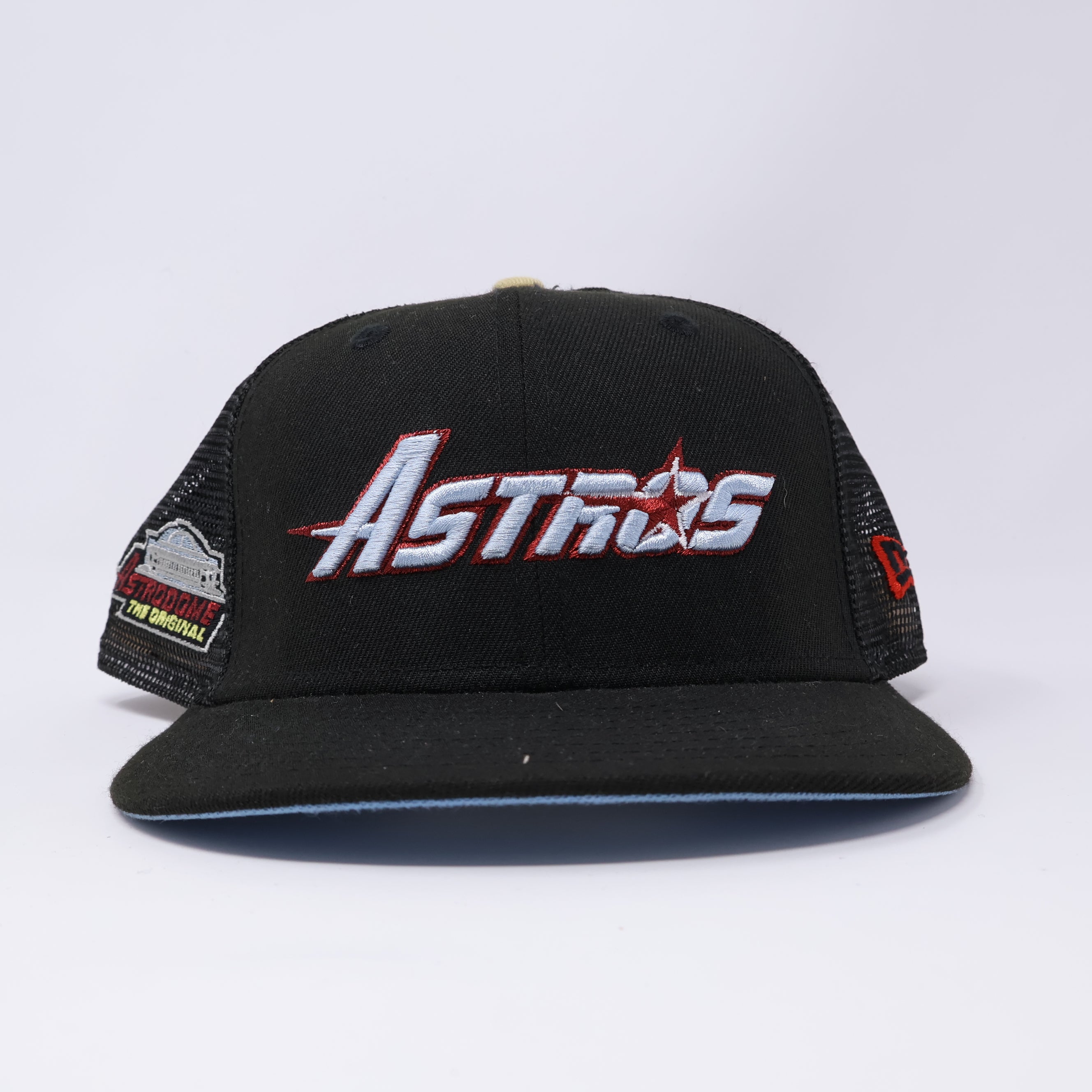 USED 7/8 Black Truckler Houston Astros The Astrodome 59fifty New Era Fitted Hat Cap